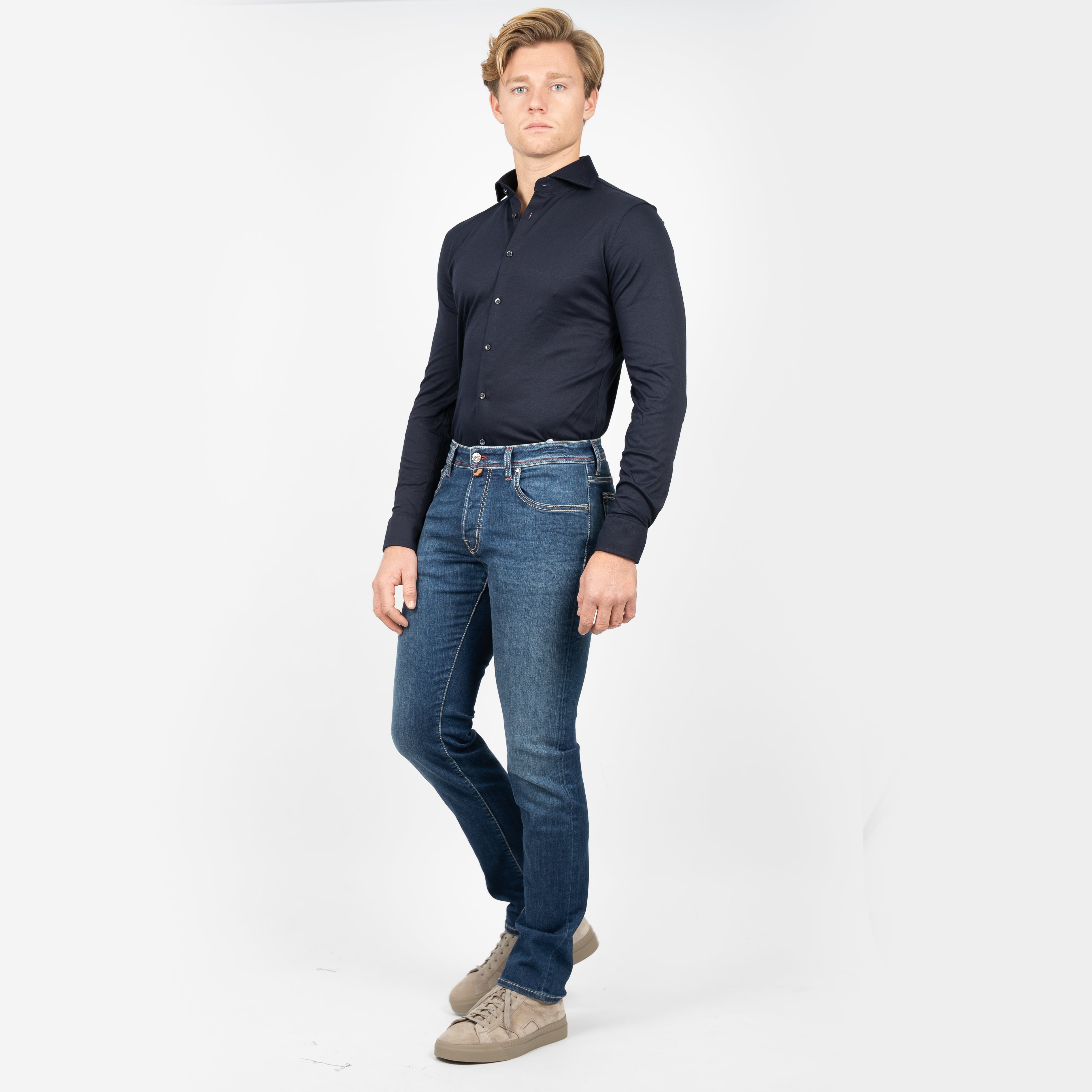 Desoto Overhemd Donkerblauw | Luxury Hai