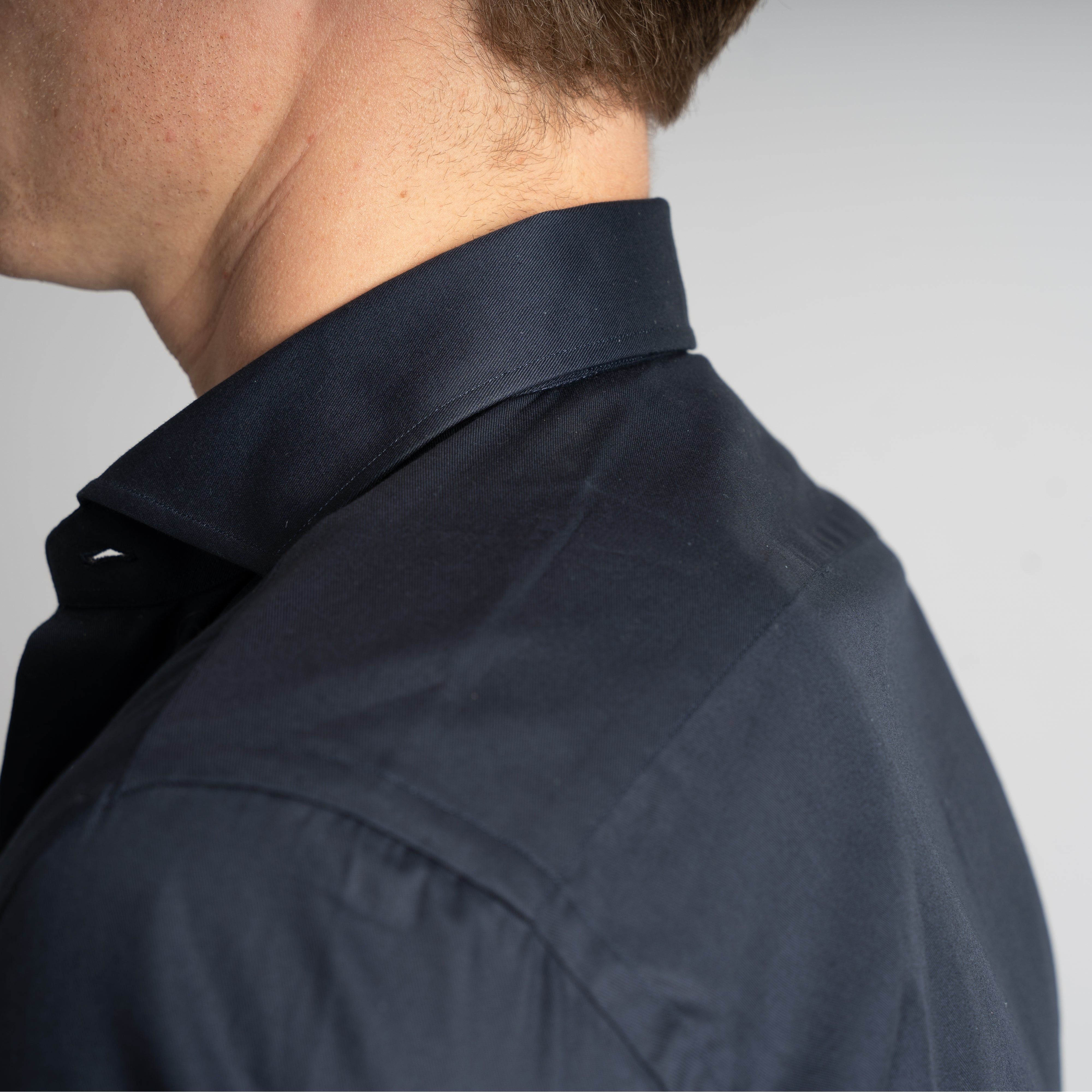 Xacus Overhemd donkerblauw tailor fit