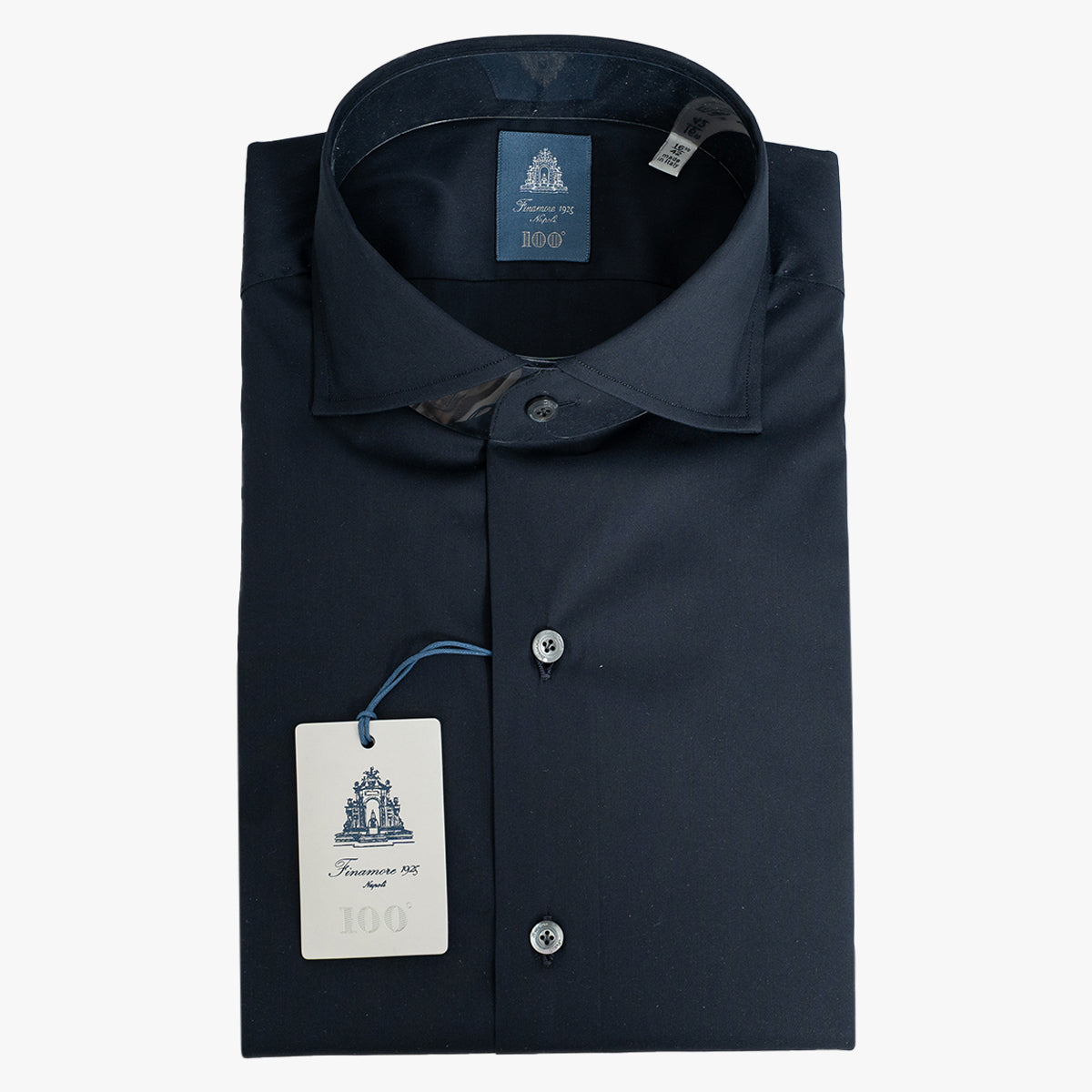 Finamore Overhemd donkerblauw
