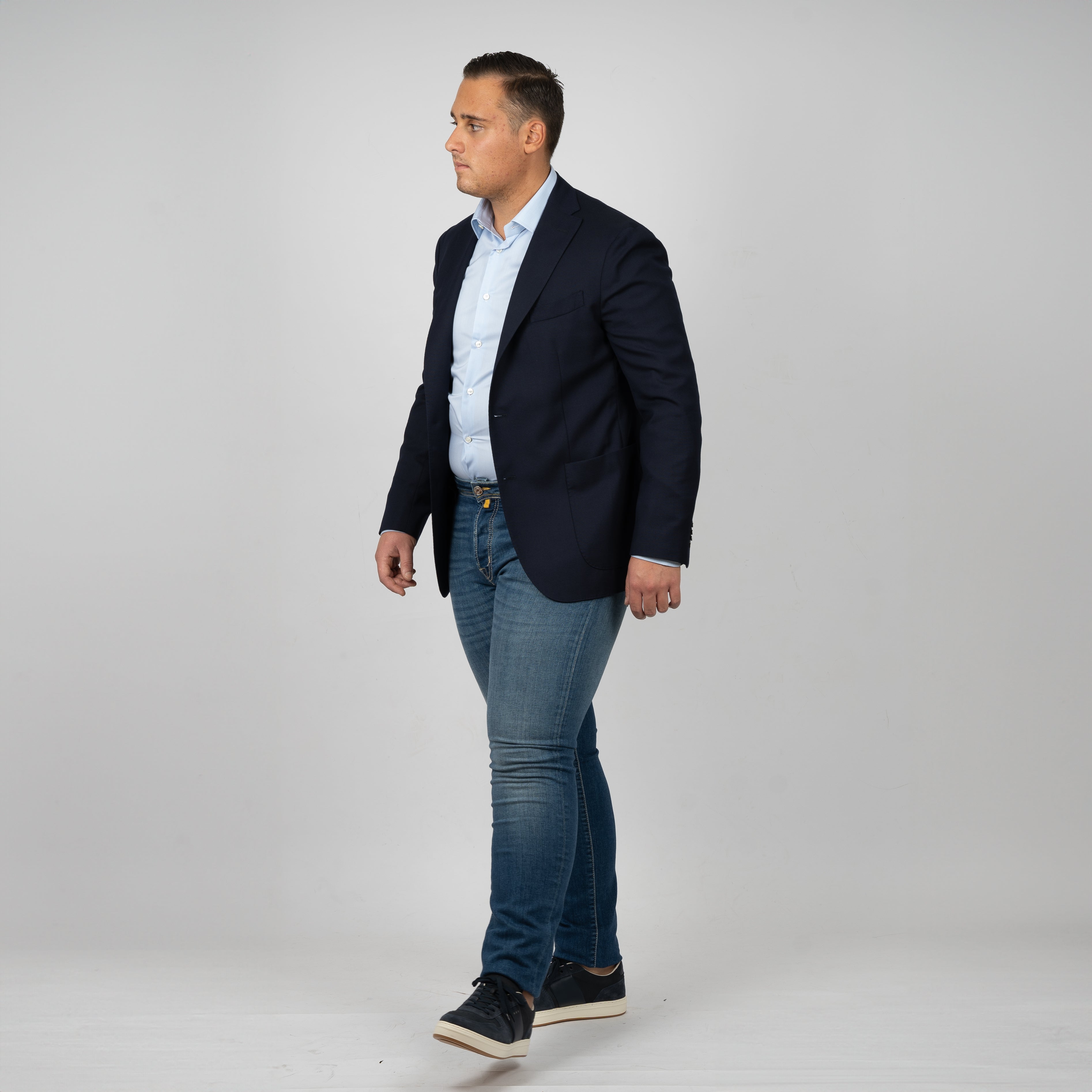 Xacus Overhemd Sky Blauw Gestreept | Evolution Fit