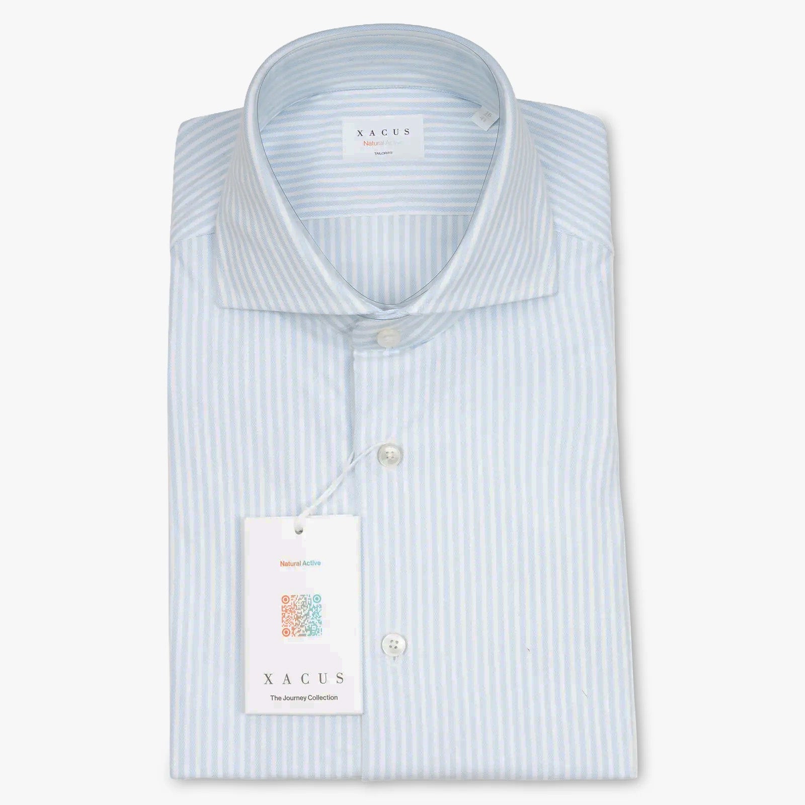 Xacus Overhemd Lichtblauwe Streep | Active Shirt