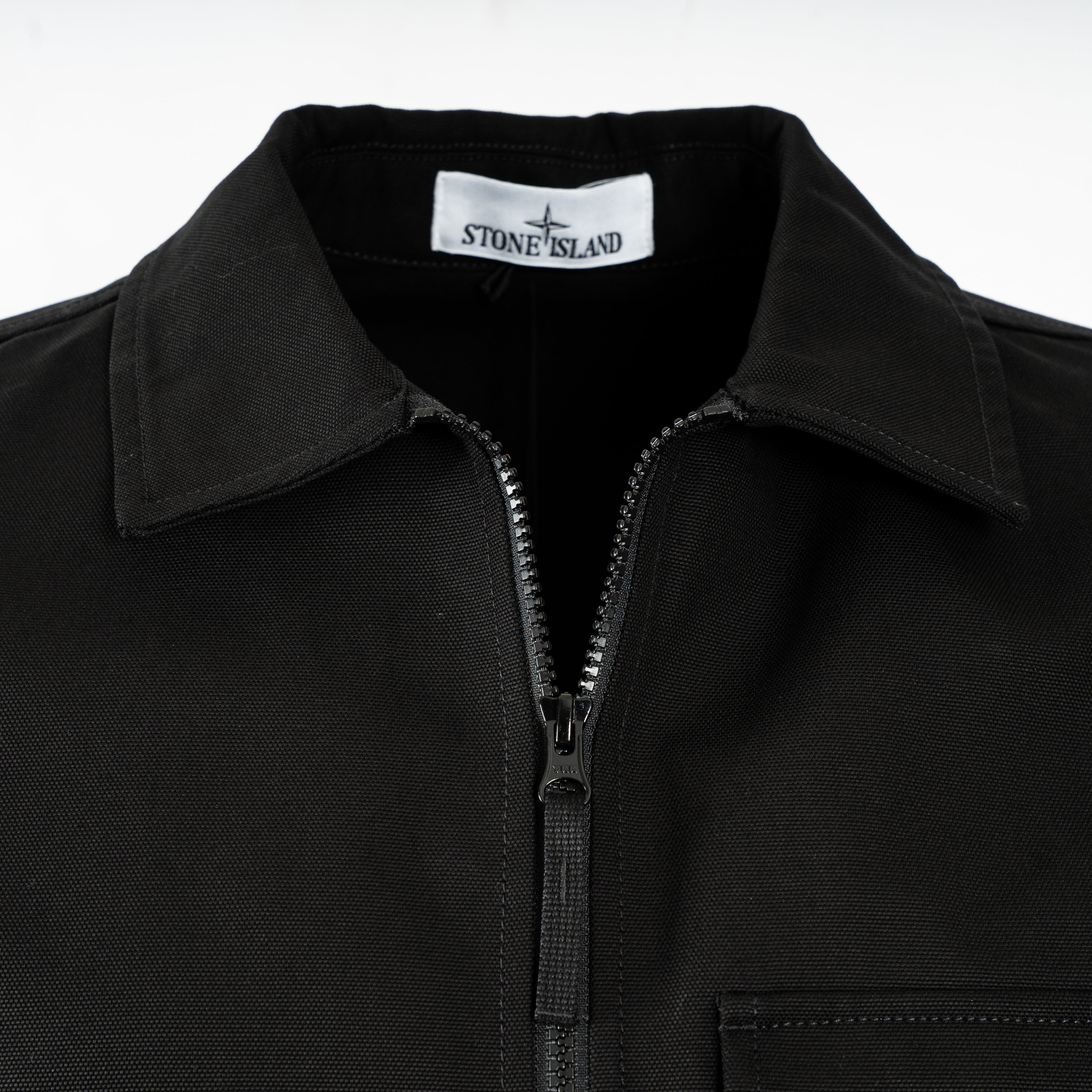 Stone Island Overshirt Zwart | Panama Cotton