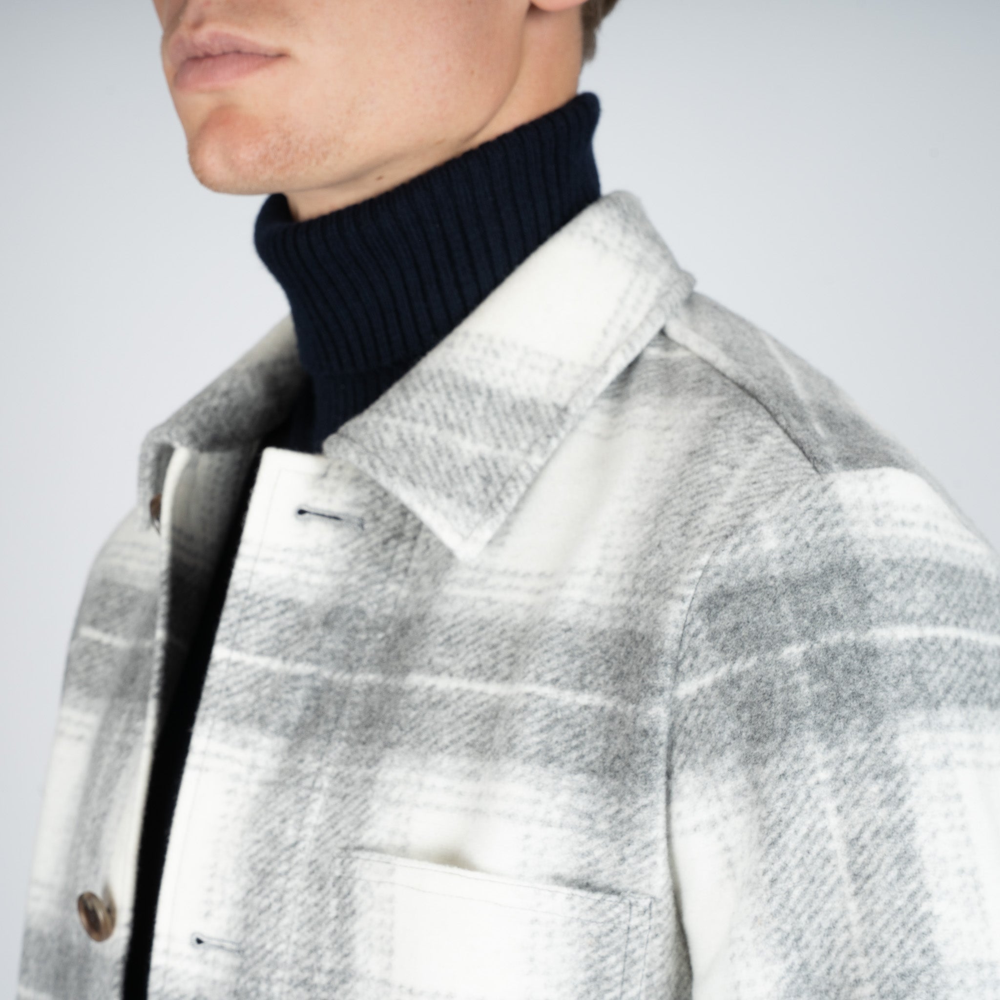 SEVEN DIALS Overshirt Lichtgrijs Geruit | York