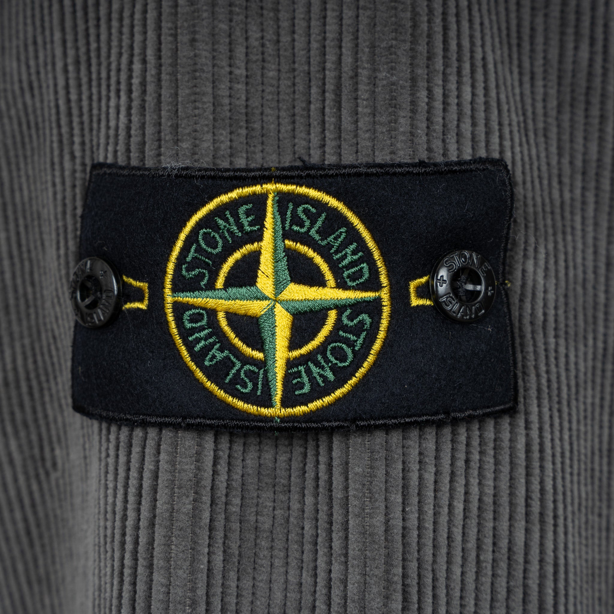 Stone Island Overshirt Corduroy Grijs | Organic Cotton