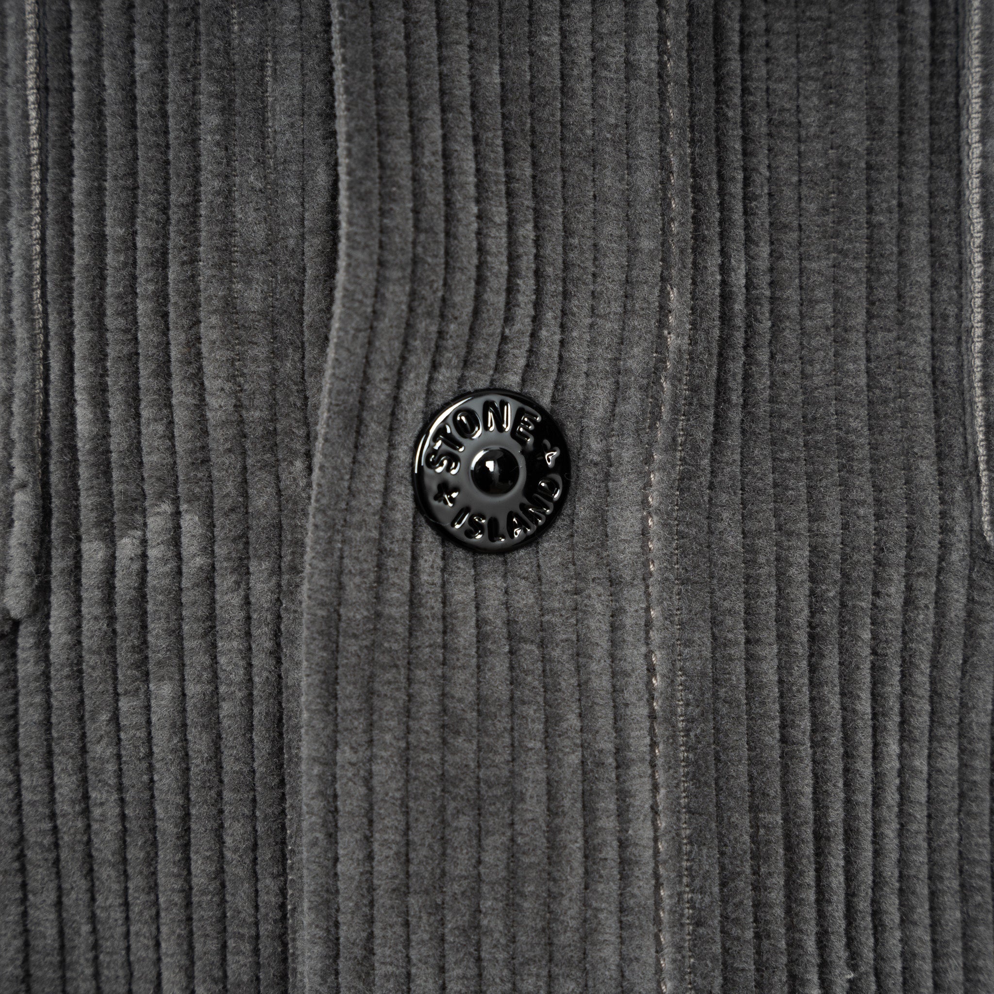 Stone Island Overshirt Corduroy Grijs | Organic Cotton