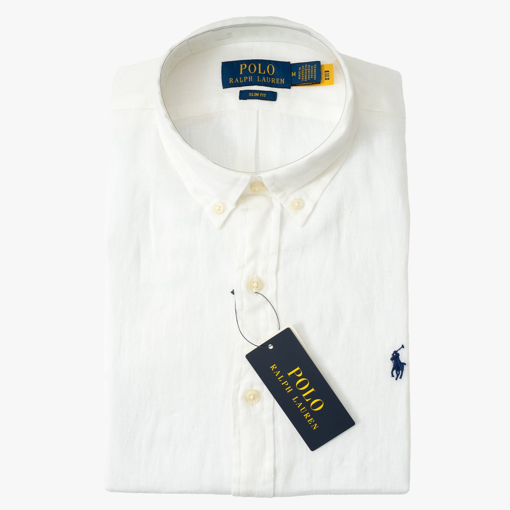 Ralph Lauren Linnen Overhemd Wit | Slim Fit