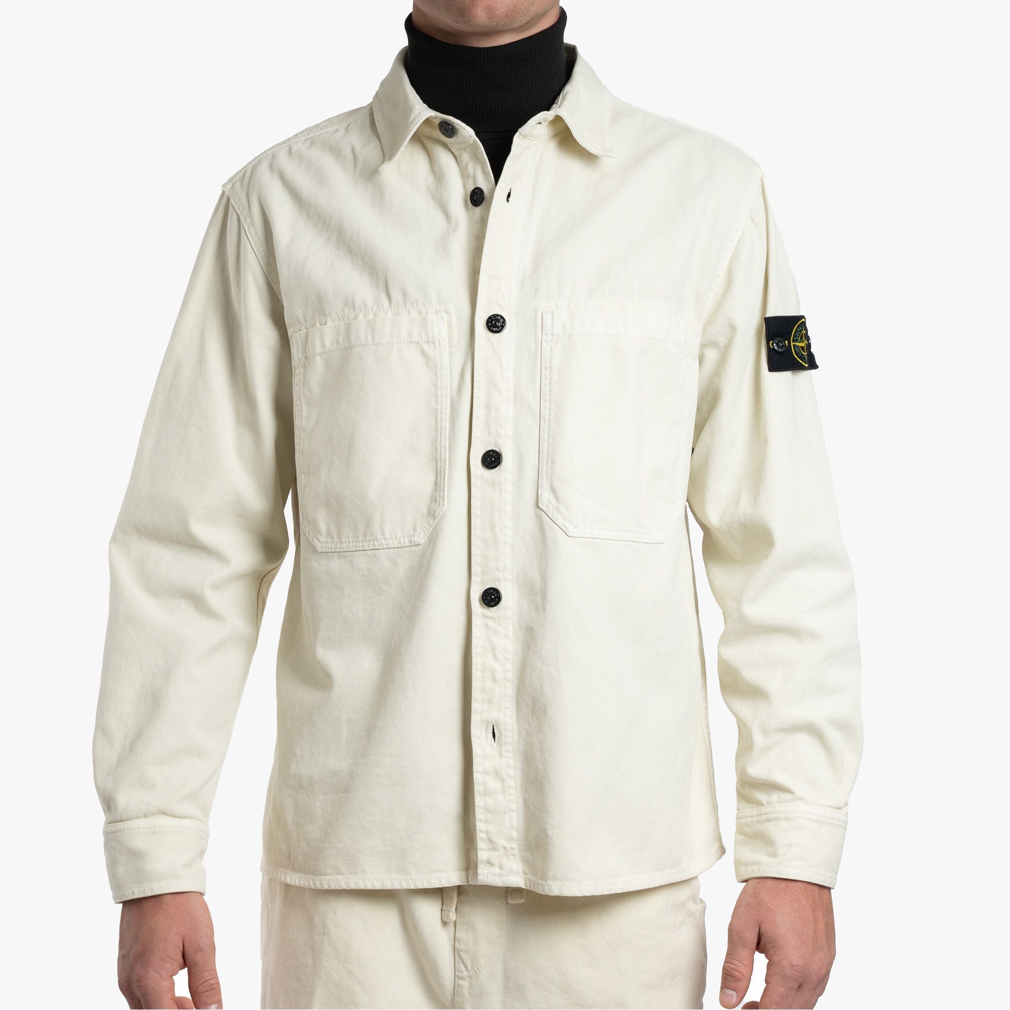 Stone Island Overshirt Crème | Panama 'OLD' Effect