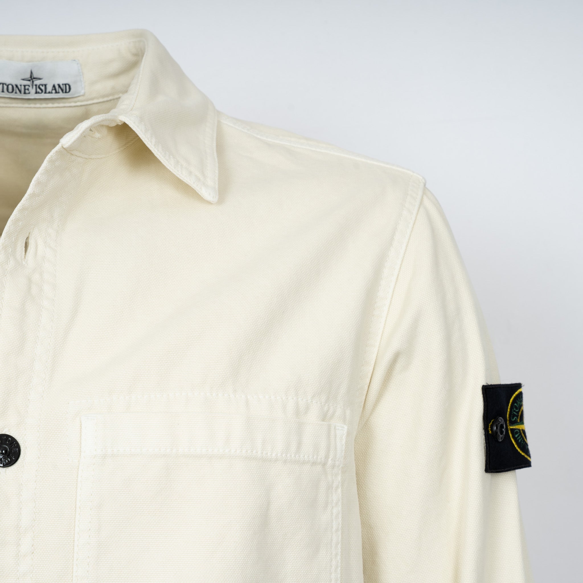 Stone Island Overshirt Crème | Panama 'OLD' Effect