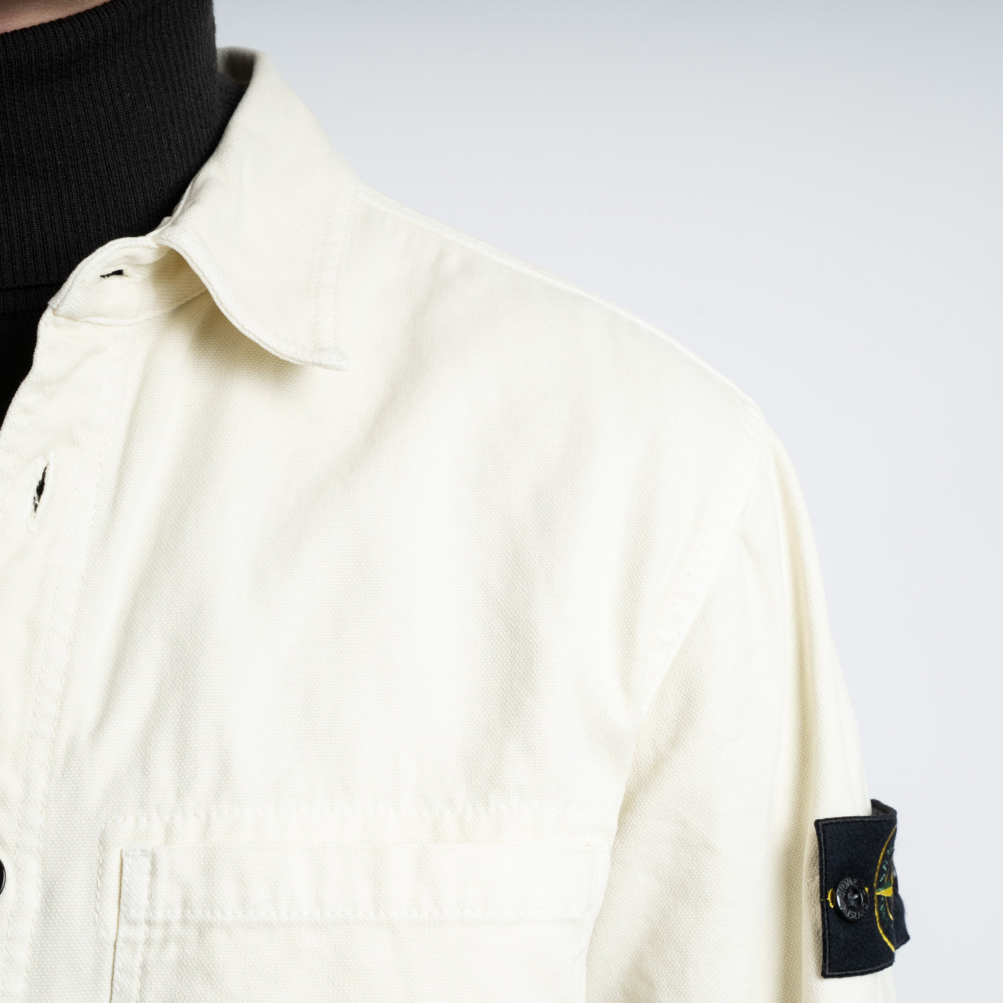Stone Island Overshirt Crème | Panama 'OLD' Effect