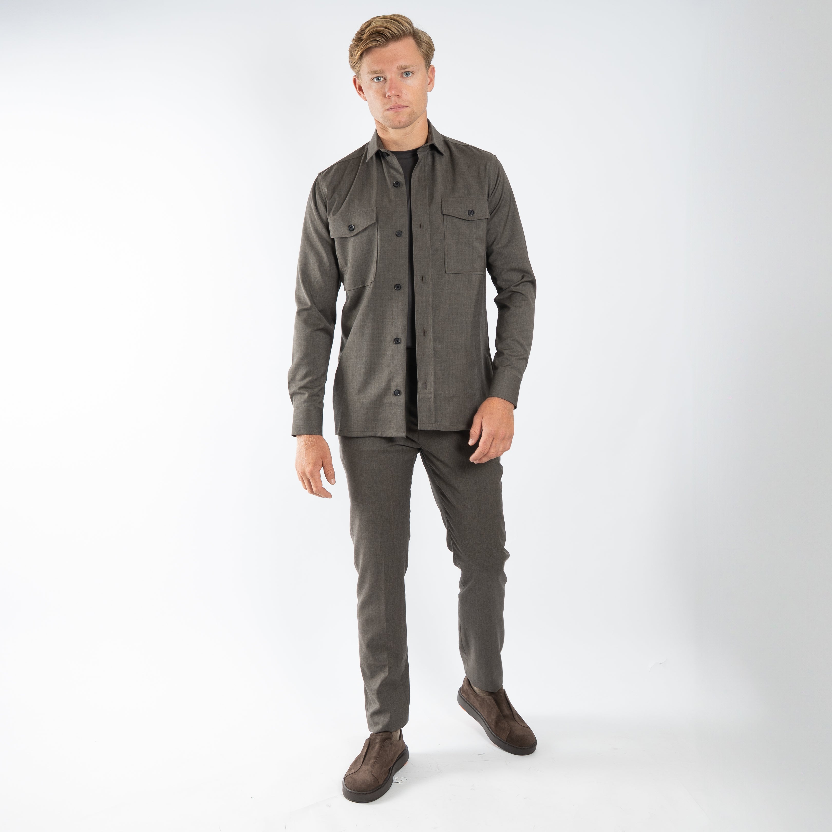 Genti Overshirt Bruin | Dynamic Fabric