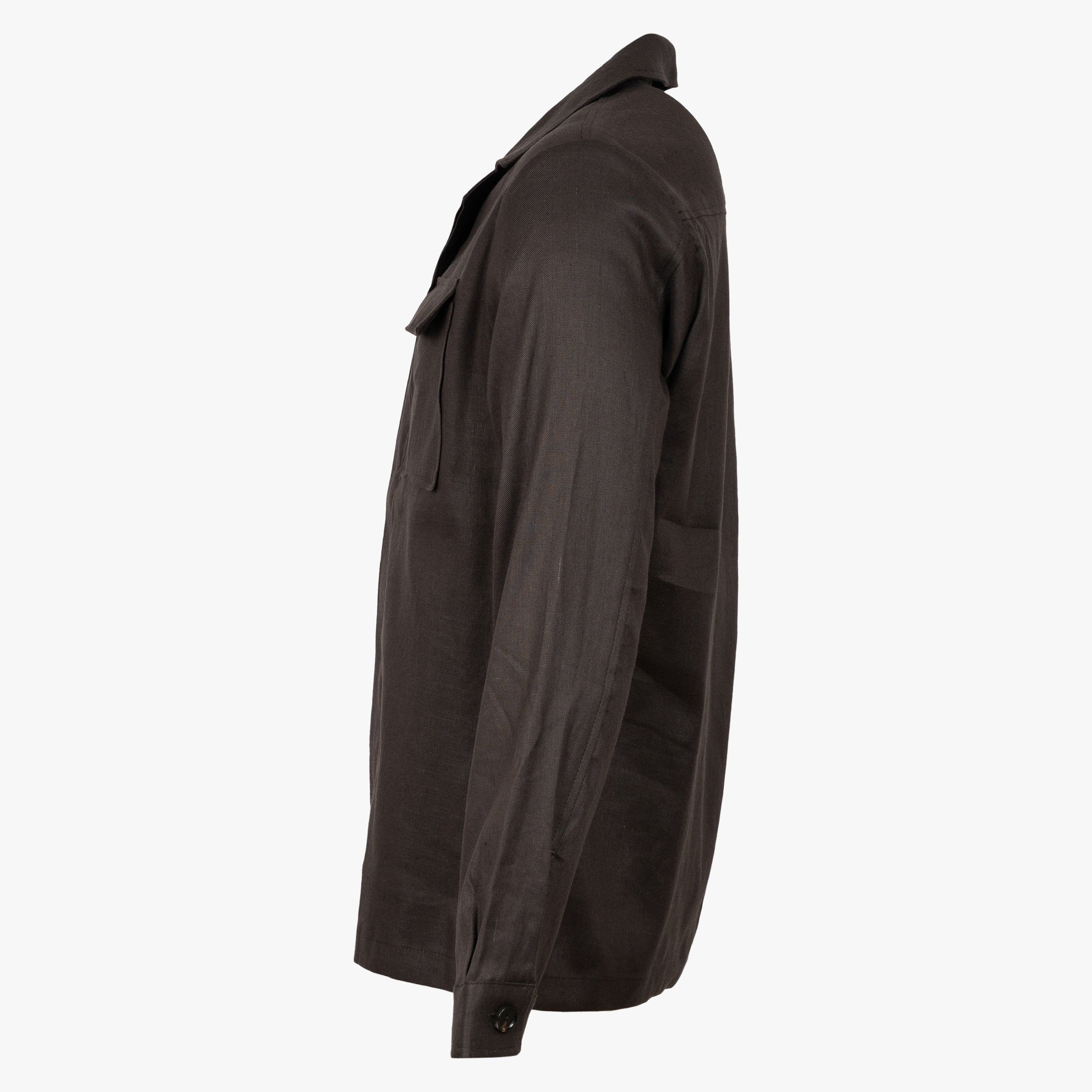 Profuomo Overshirt Bruin | Linnen & Katoen