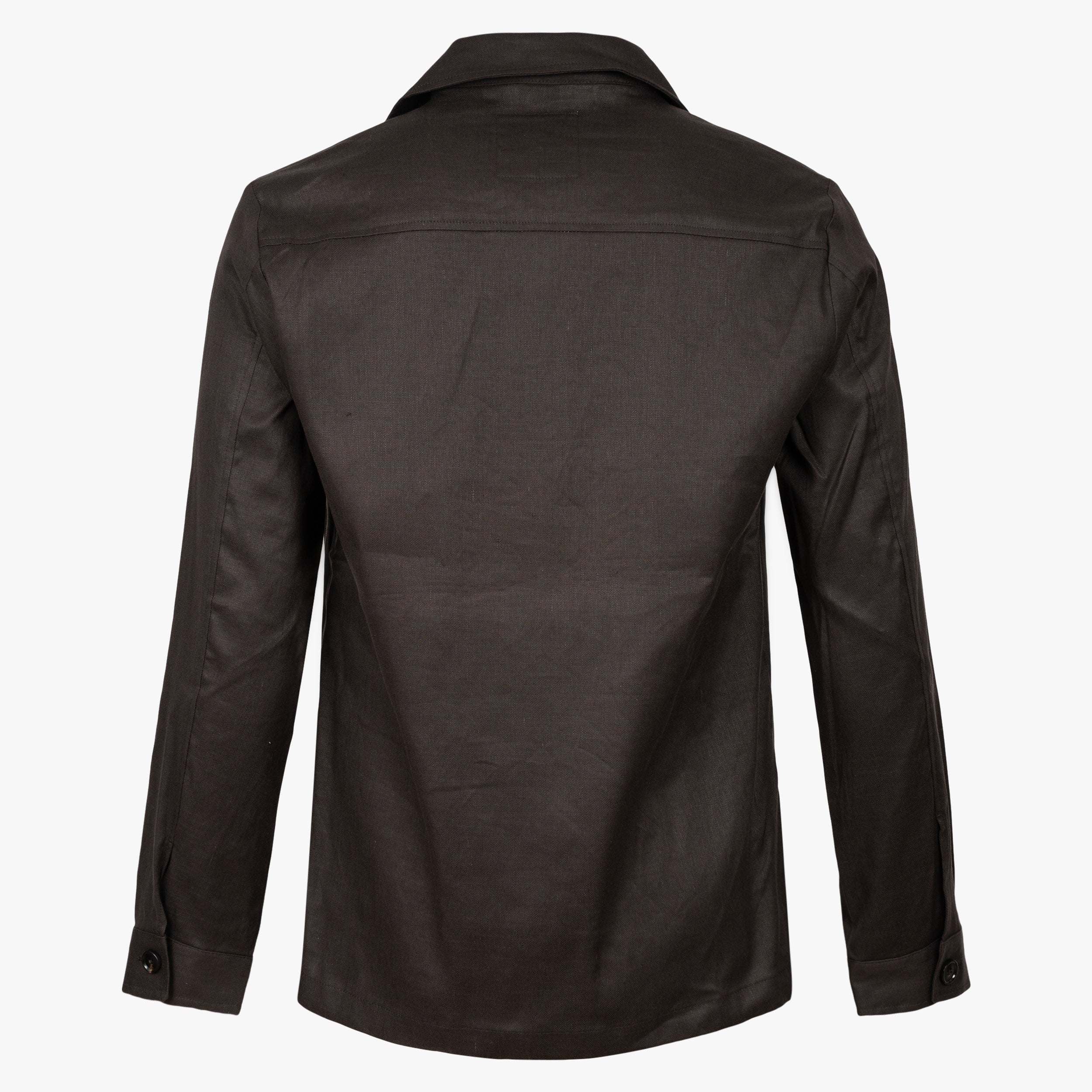 Profuomo Overshirt Bruin | Linnen & Katoen
