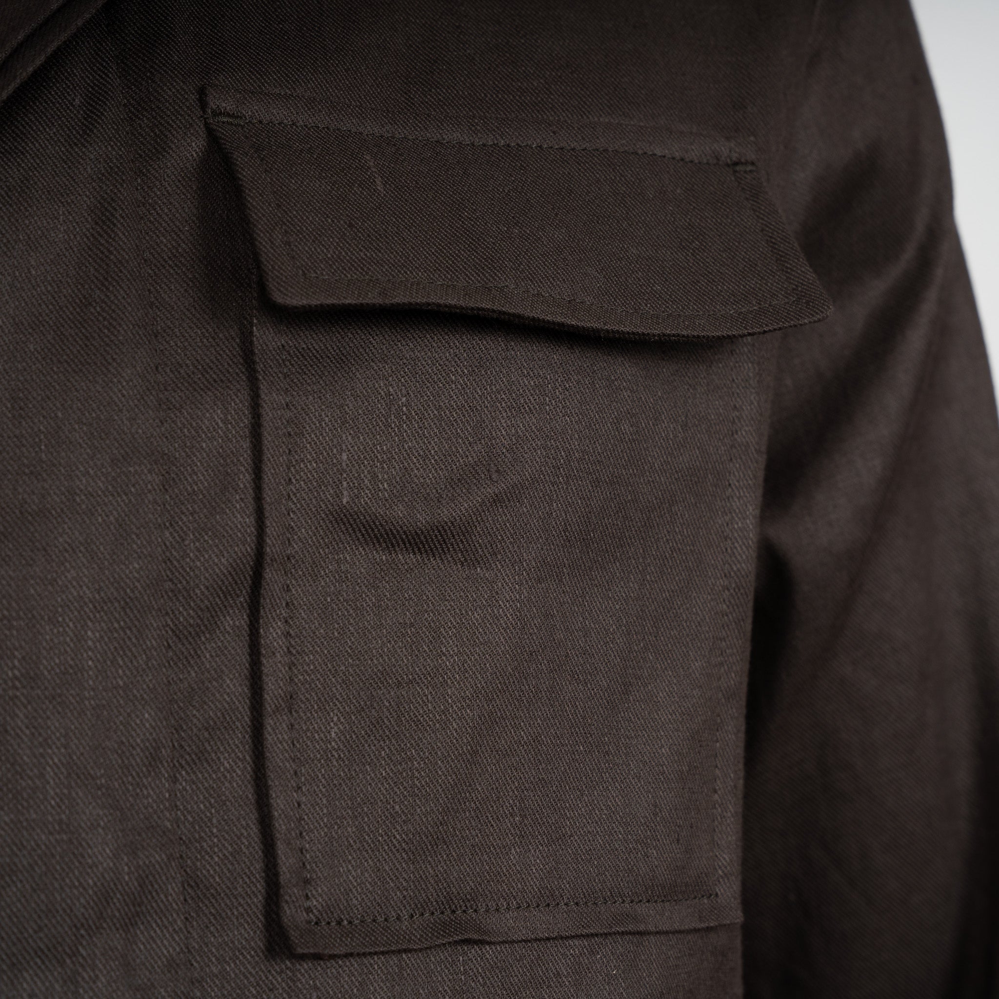 Profuomo Overshirt Bruin | Linnen & Katoen