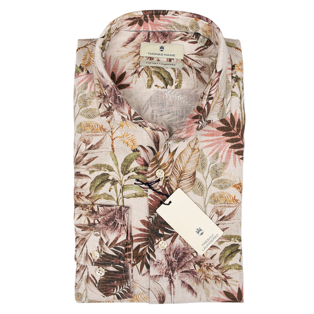 Thomas Maine Linnen overhemd | Tropical