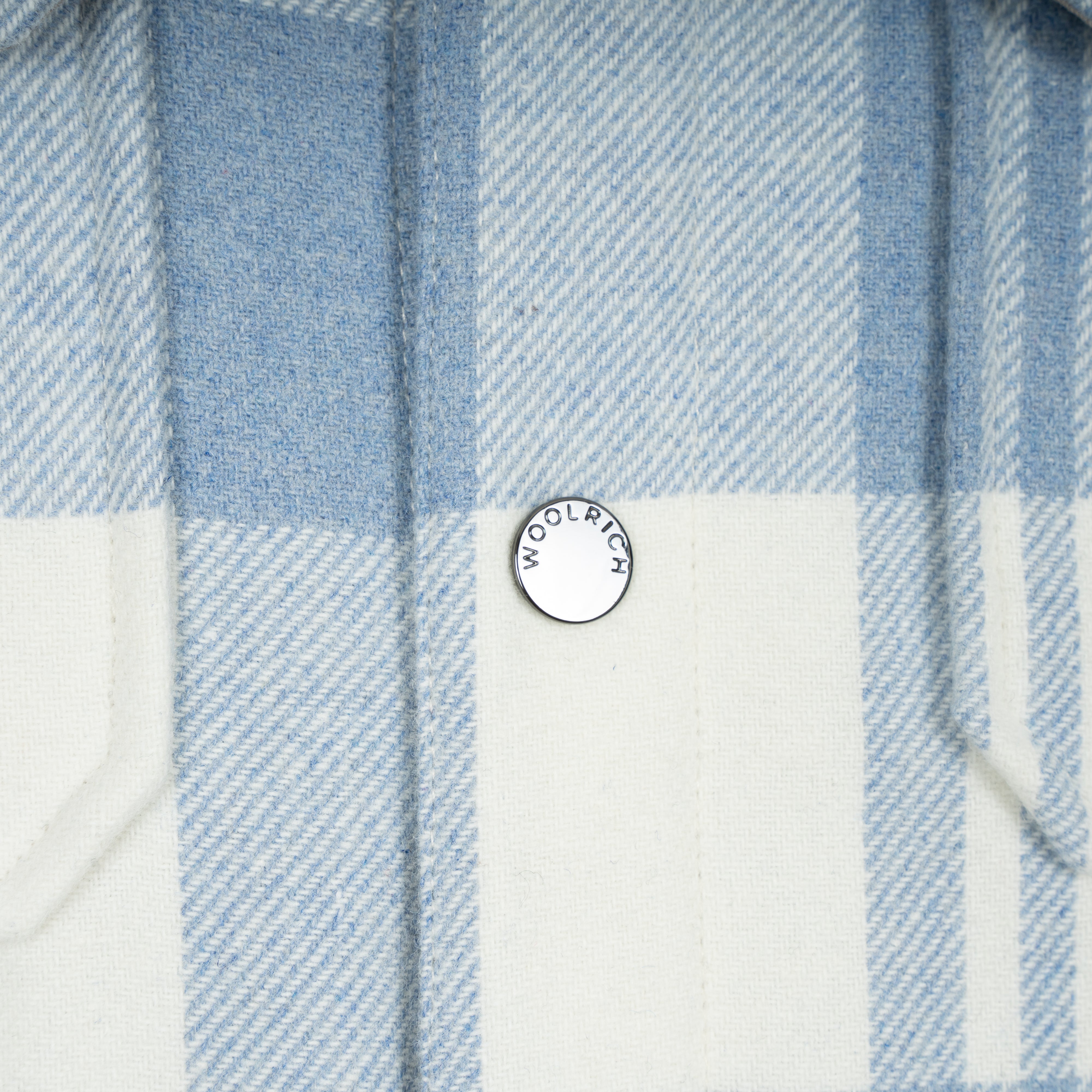 Woolrich Gevoerd Overshirt Lichblauwe Ruit | Alaskan