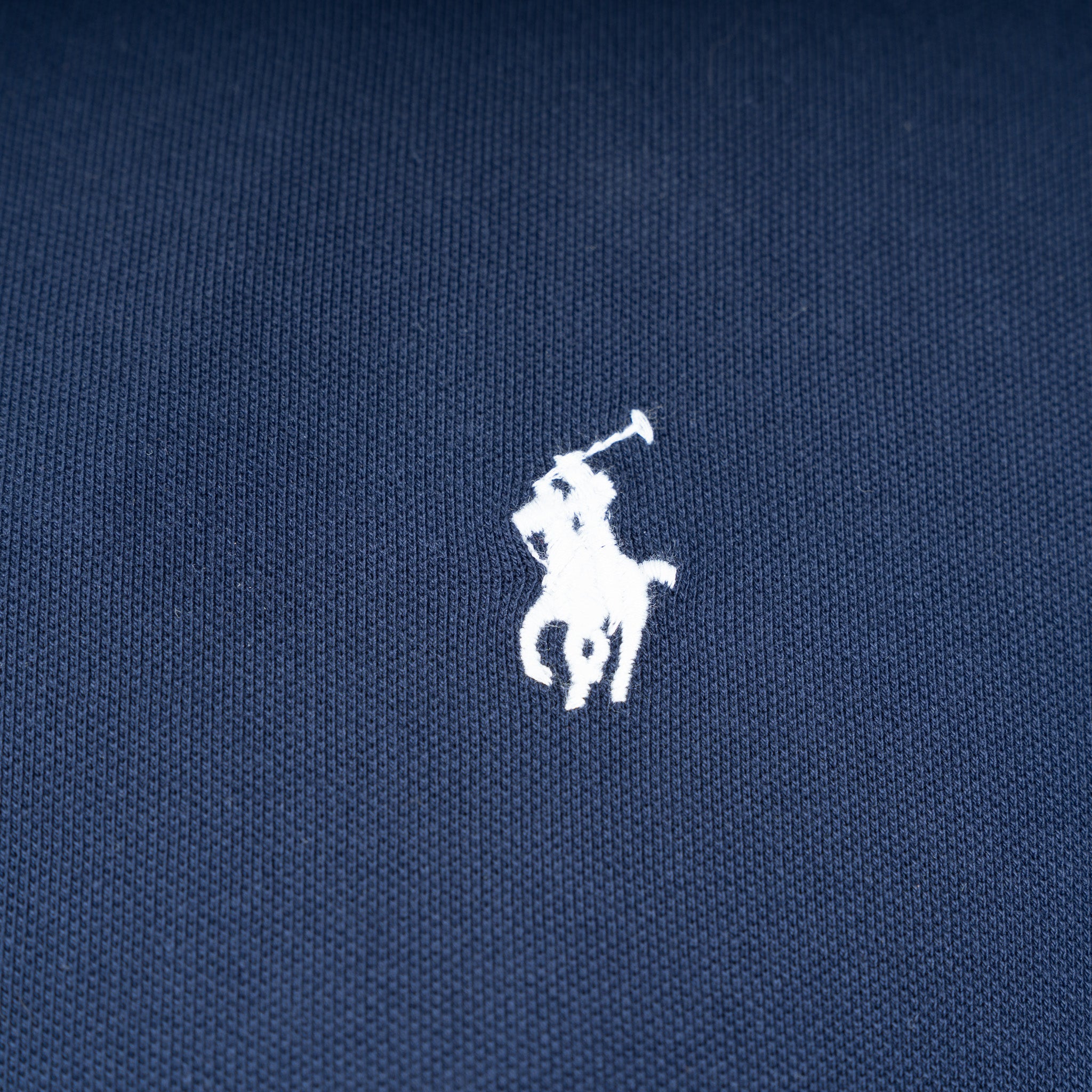 Ralph Lauren Lange Mouwen Polo Blauw | Custom Slim Fit
