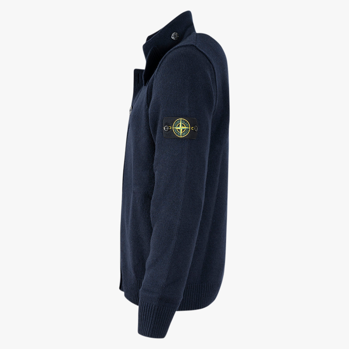 Stone Island Gebreid Vest met Knopen Donkerblauw | Lambswool