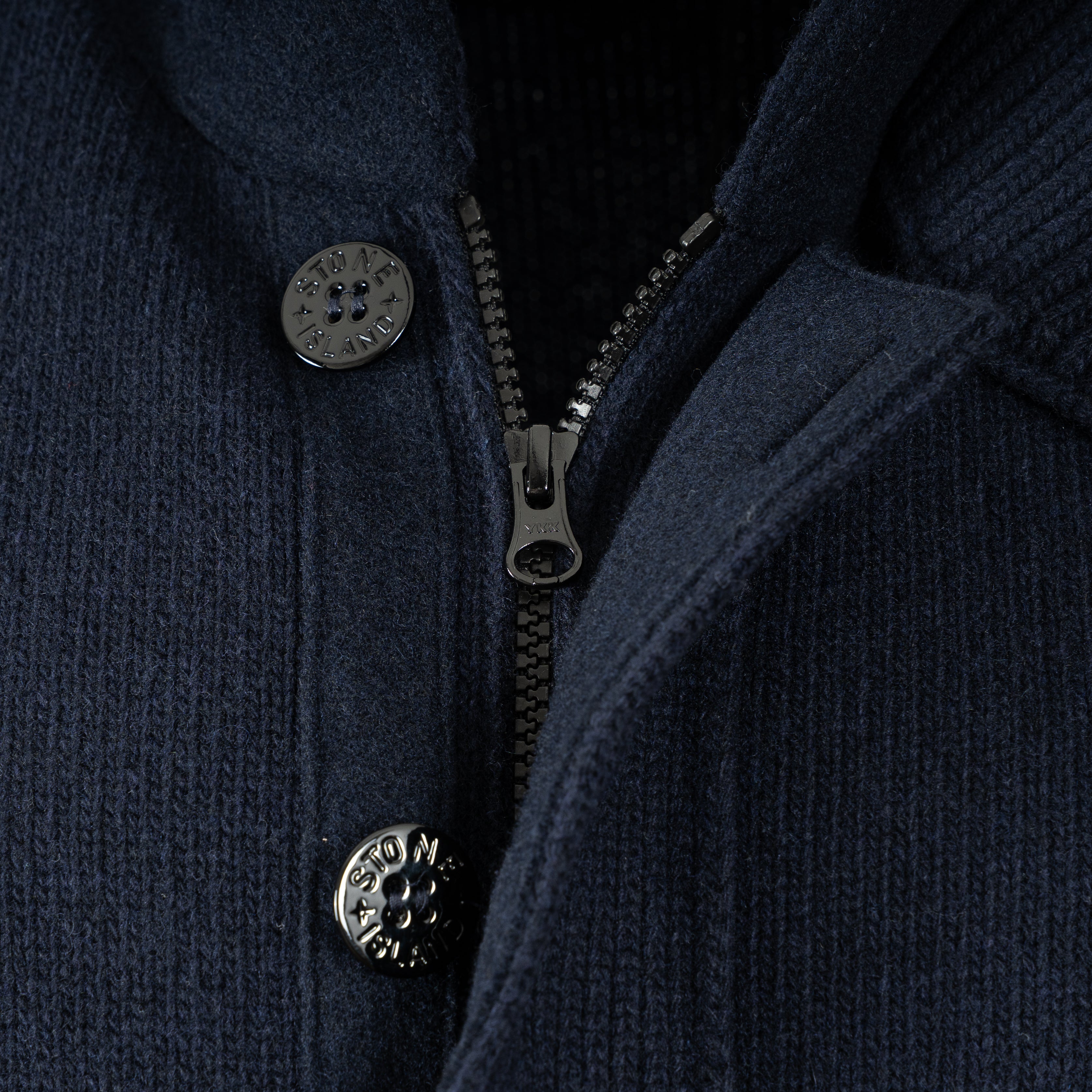 Stone Island Gebreid Vest met Knopen Donkerblauw | Lambswool
