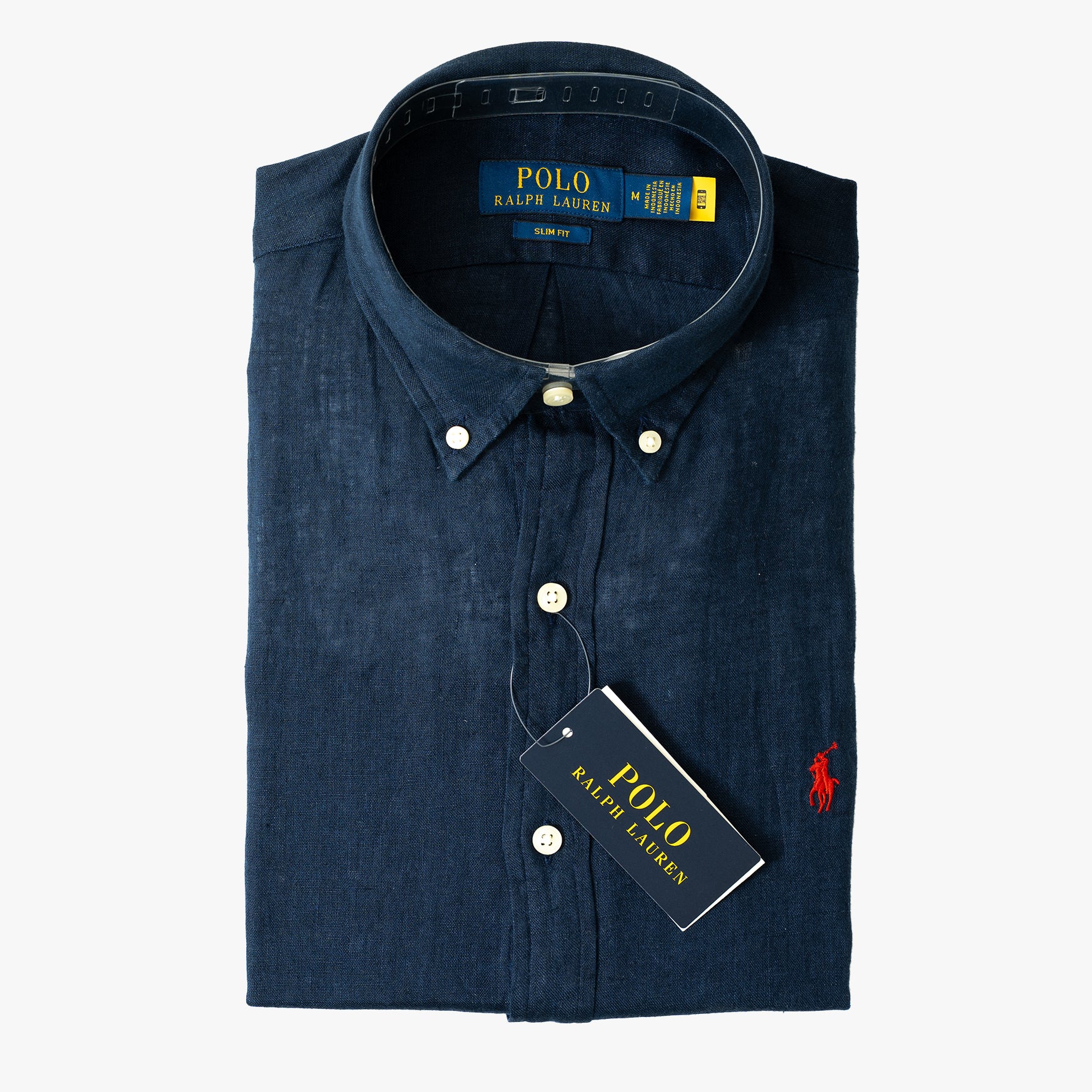 Ralph Lauren Linnen Overhemd Donkerblauw | Slim Fit