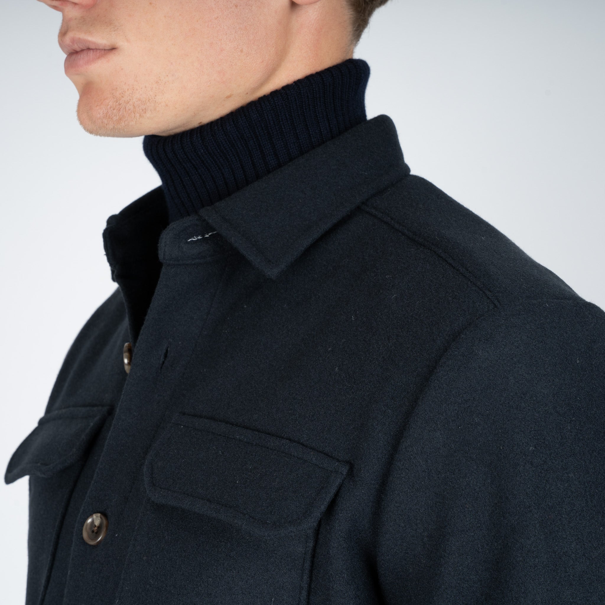 SEVEN DIALS Overshirt Donkerblauw | Kent