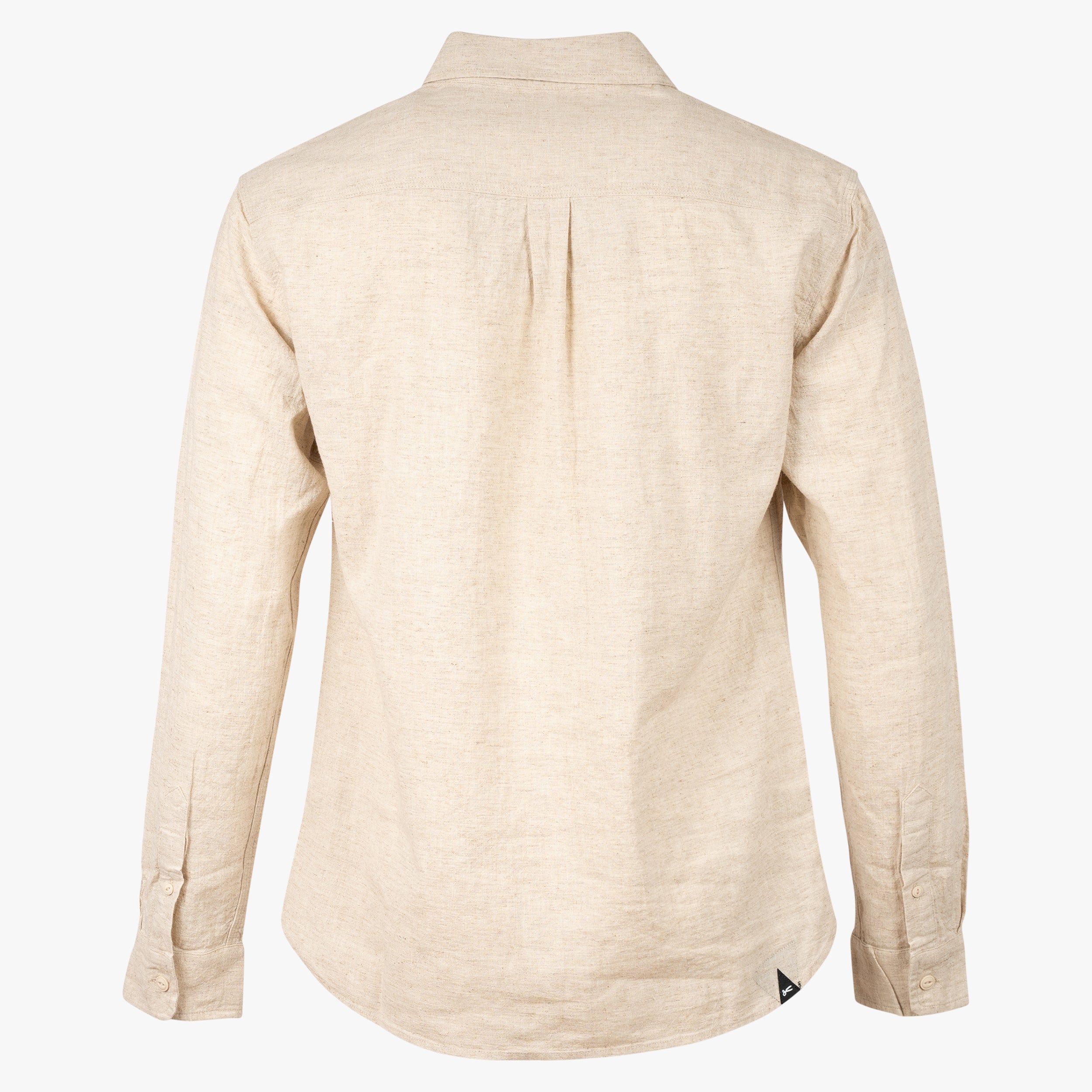 Denham Linnen Overhemd Zand | Scissor Button Down
