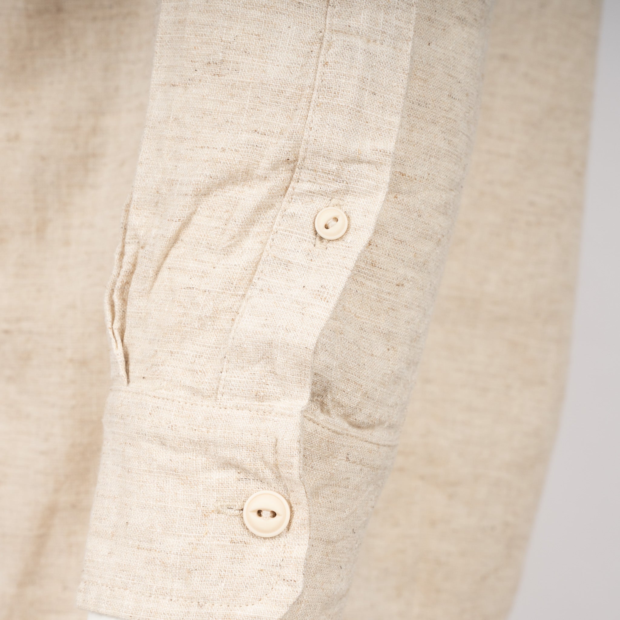 Denham Linnen Overhemd Zand | Scissor Button Down