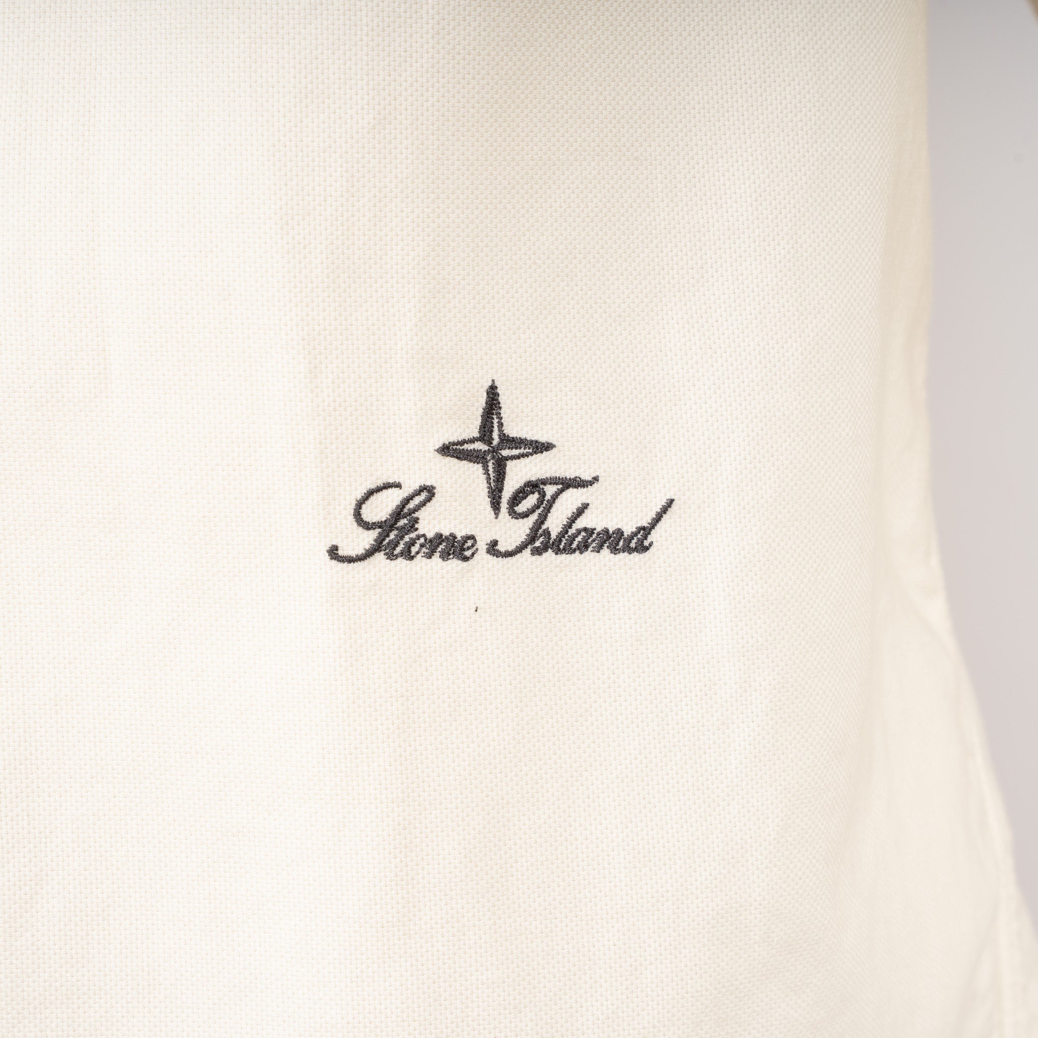 Stone Island Overhemd Crème | Organic Cotton Oxford