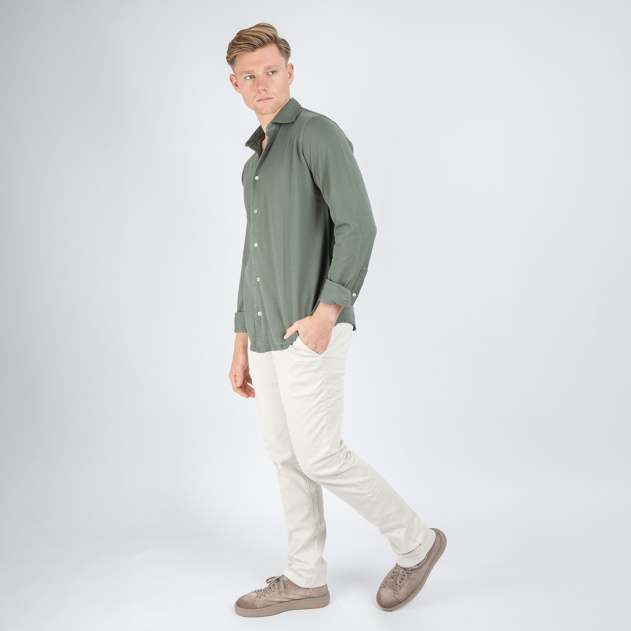 Fedeli Overhemd Groen | Steve