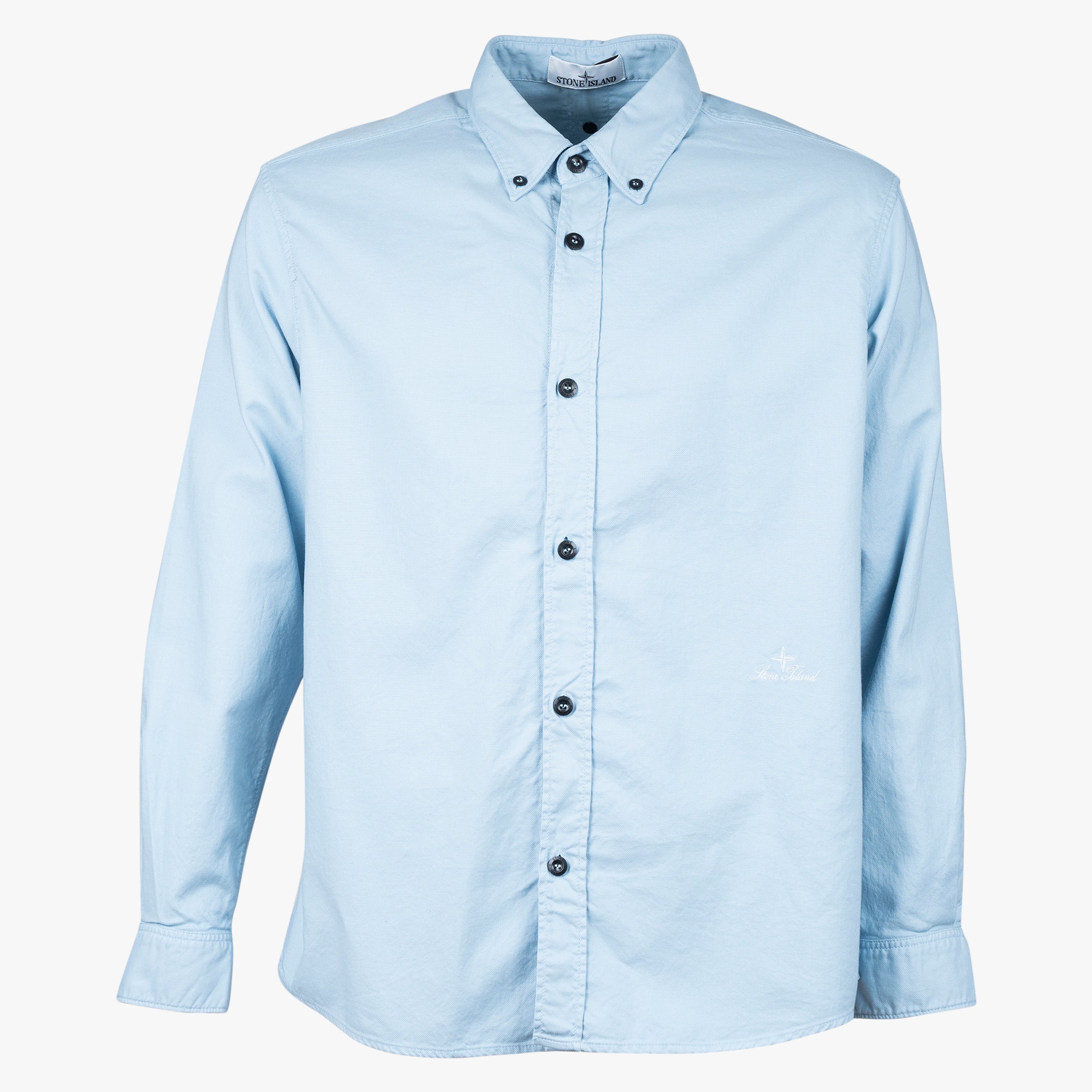 Stone Island Overhemd Lichtblauw | Organic Cotton Oxford