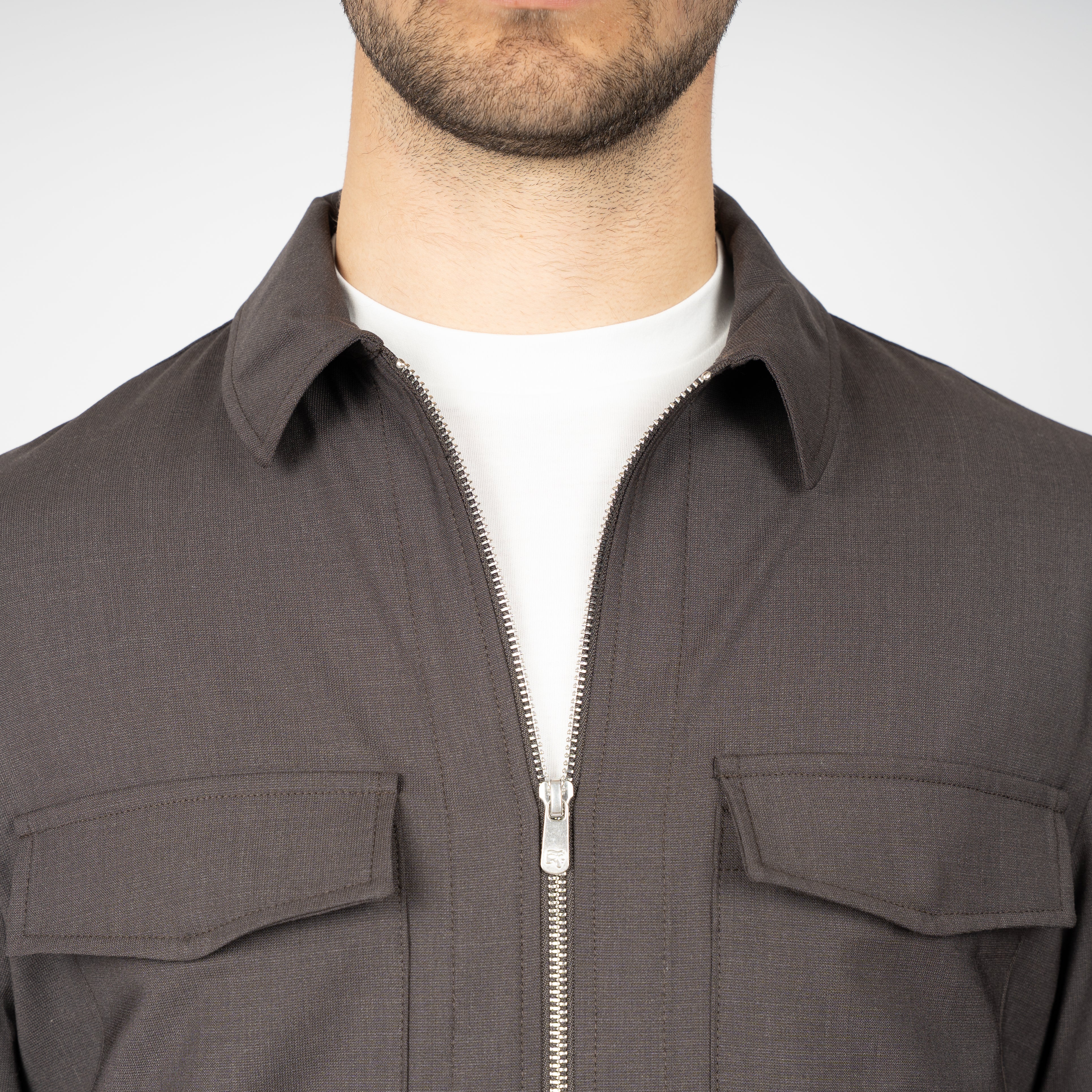 Marco Pescarolo Overshirt Bruin | Urus