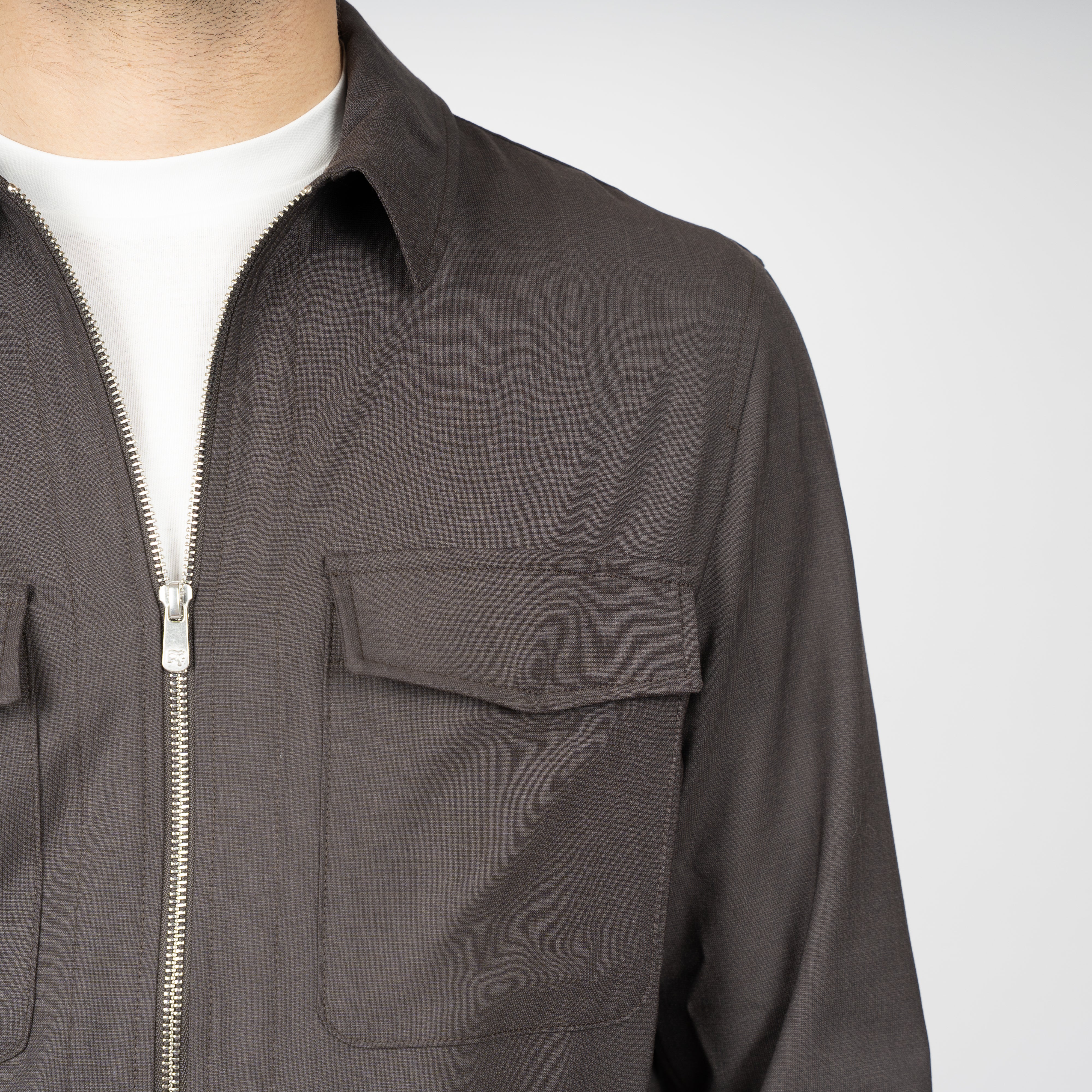 Marco Pescarolo Overshirt Bruin | Urus