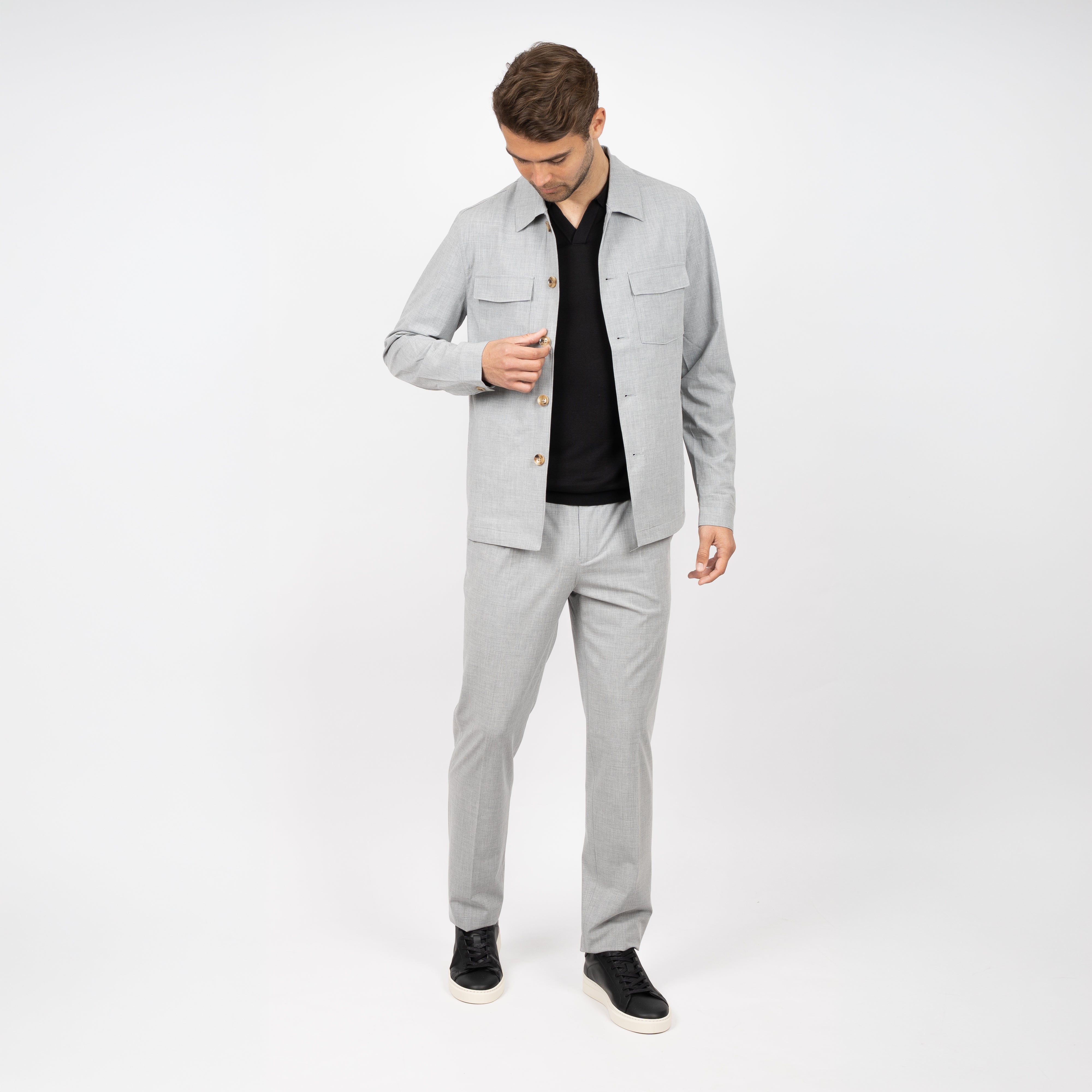 SEVEN DIALS Overshirt Grijs | Ronan