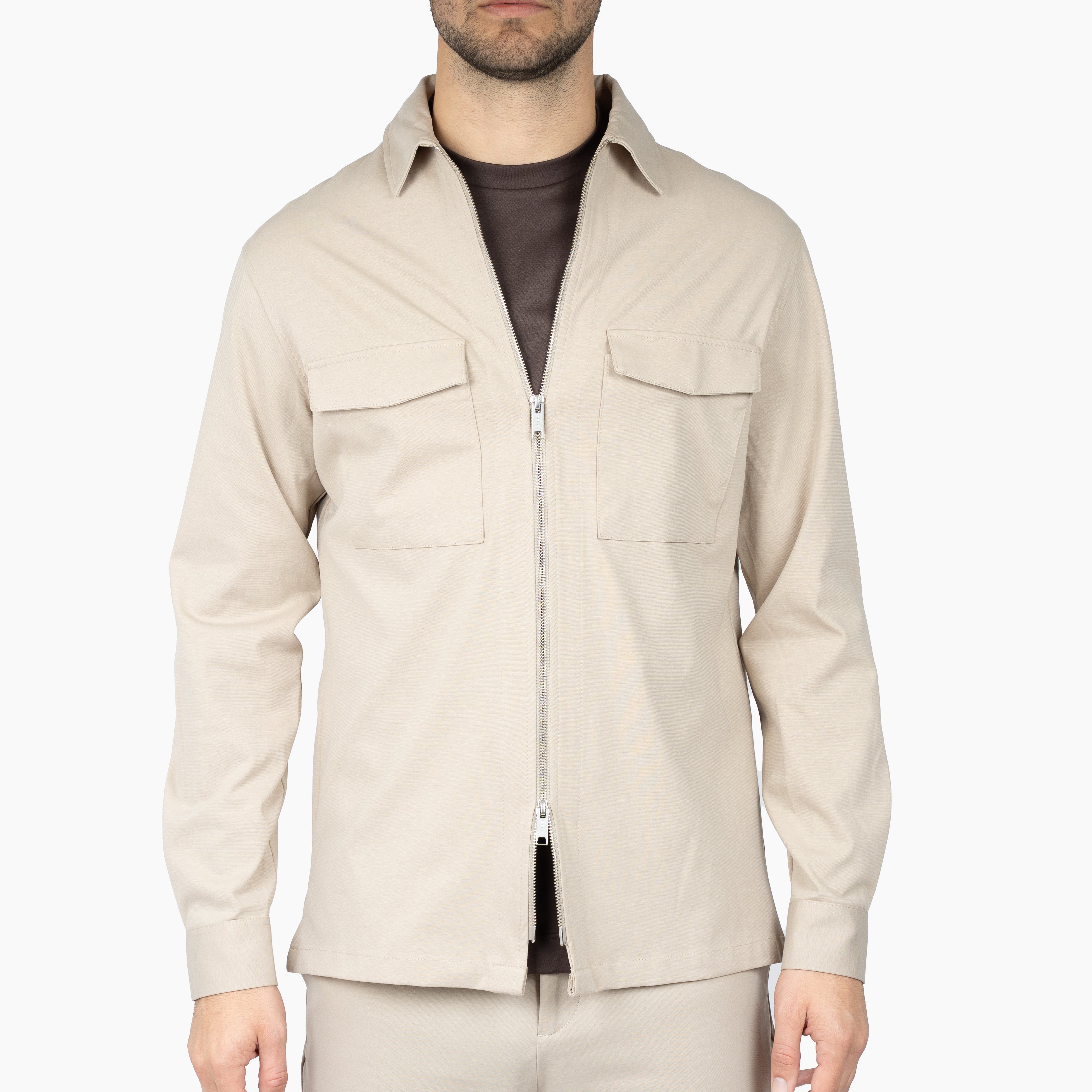 Genti Overshirt Beige | Dynamic