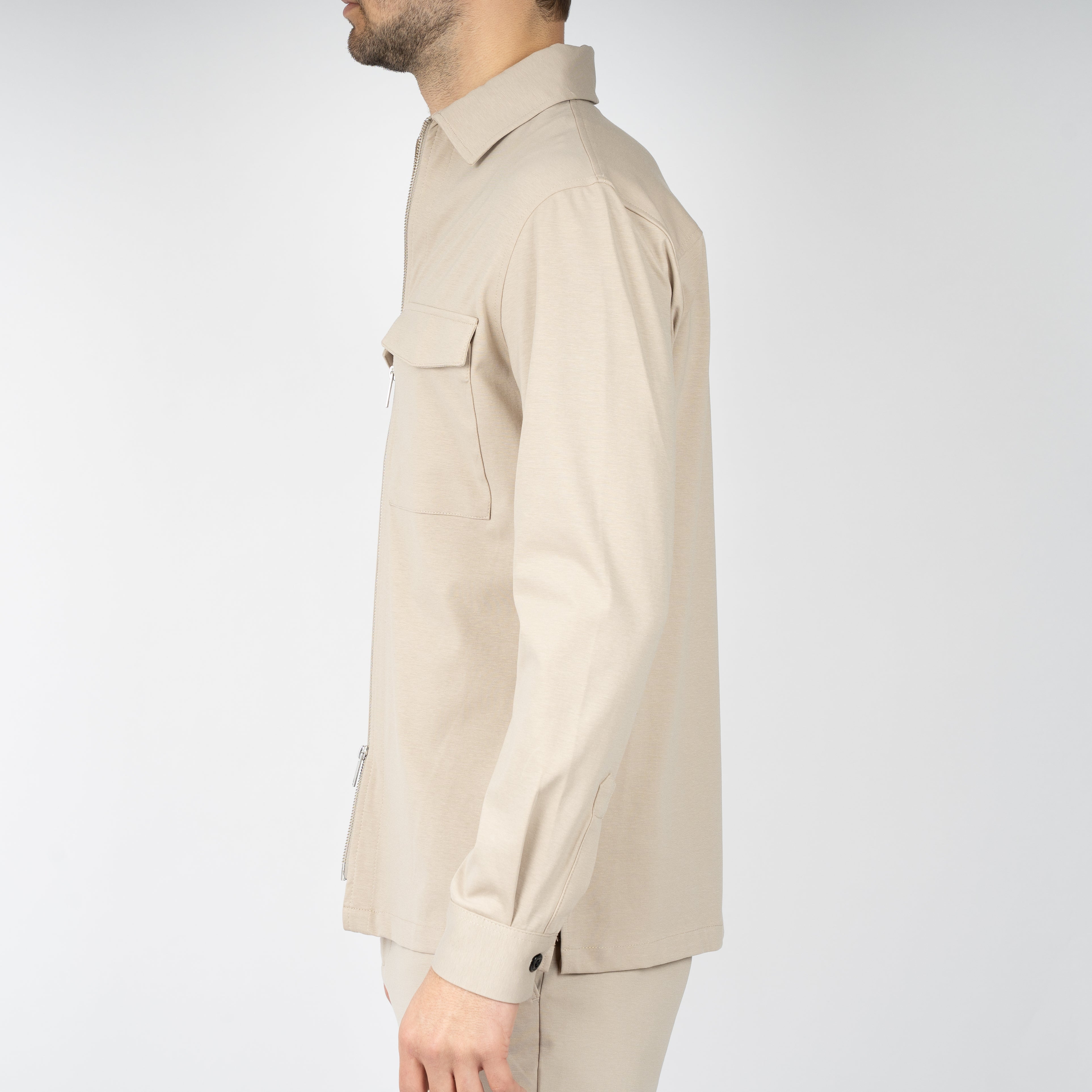 Genti Overshirt Beige | Dynamic