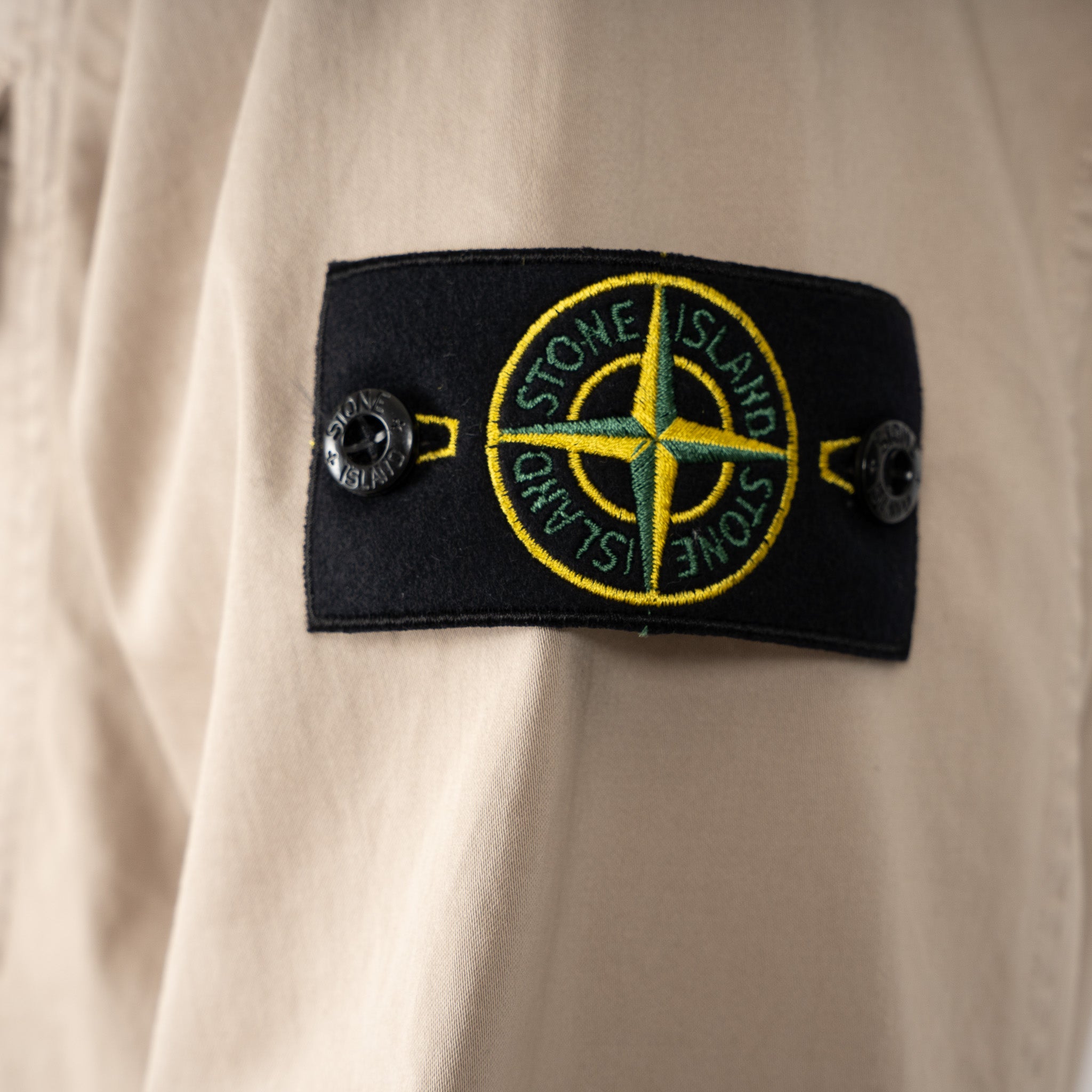 Stone Island Overshirt Beige | Stretch Cotton Satin