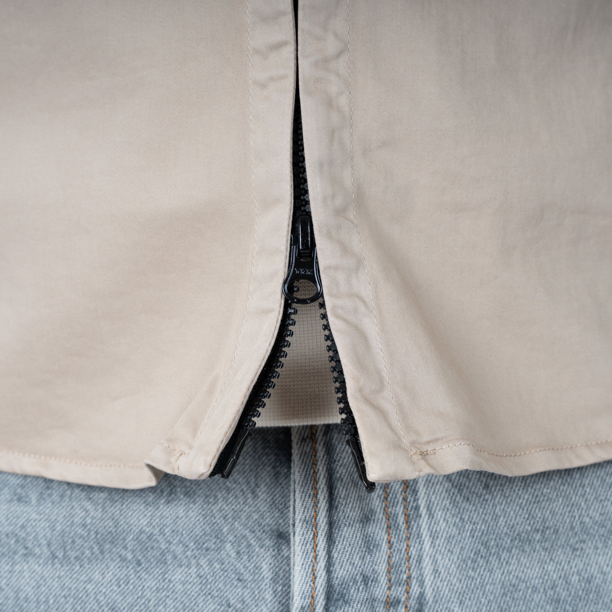 Stone Island Overshirt Beige | Stretch Cotton Satin