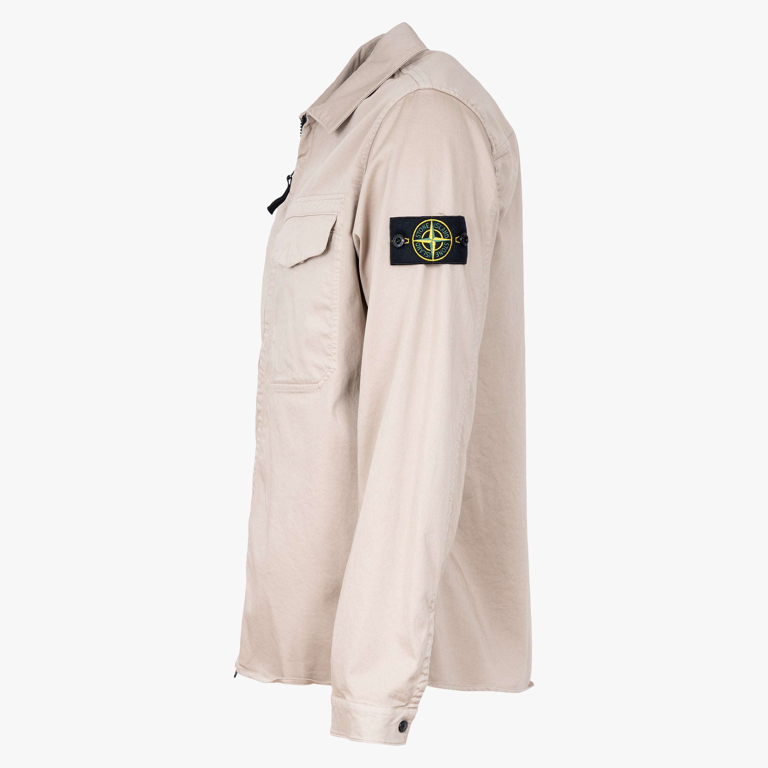 Stone Island Overshirt Beige | Stretch Cotton Satin