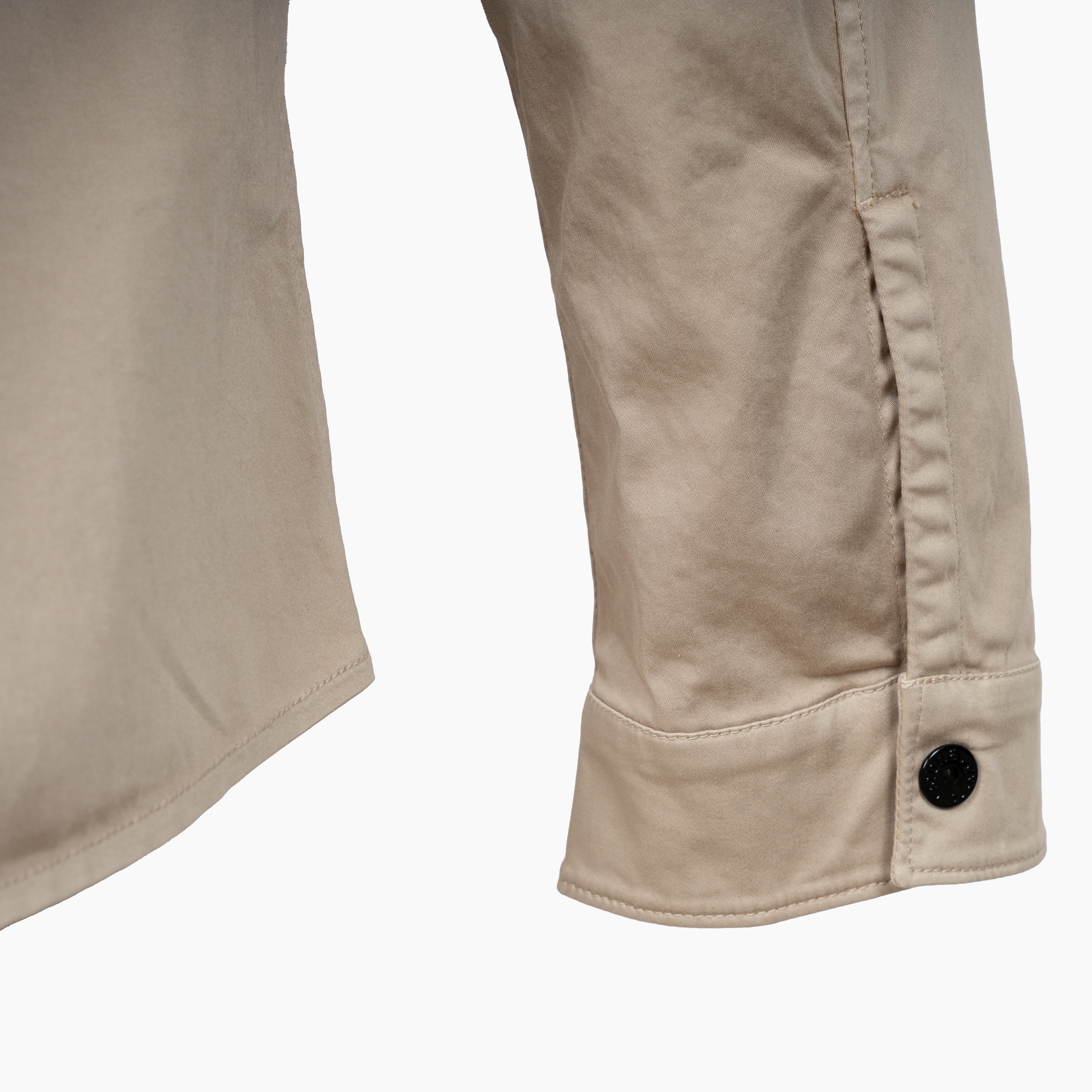 Stone Island Overshirt Beige | Stretch Cotton Satin