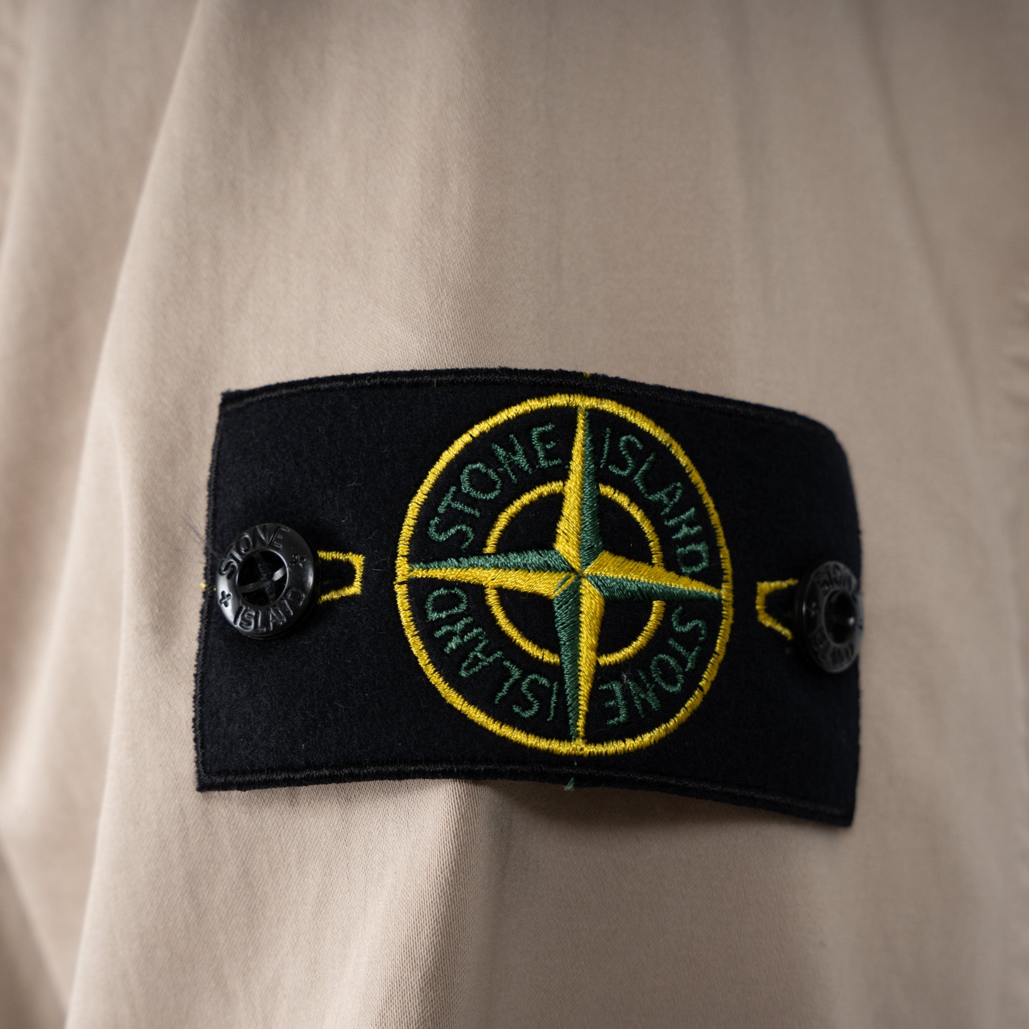 Stone Island Overshirt Beige | Stretch Cotton Satin