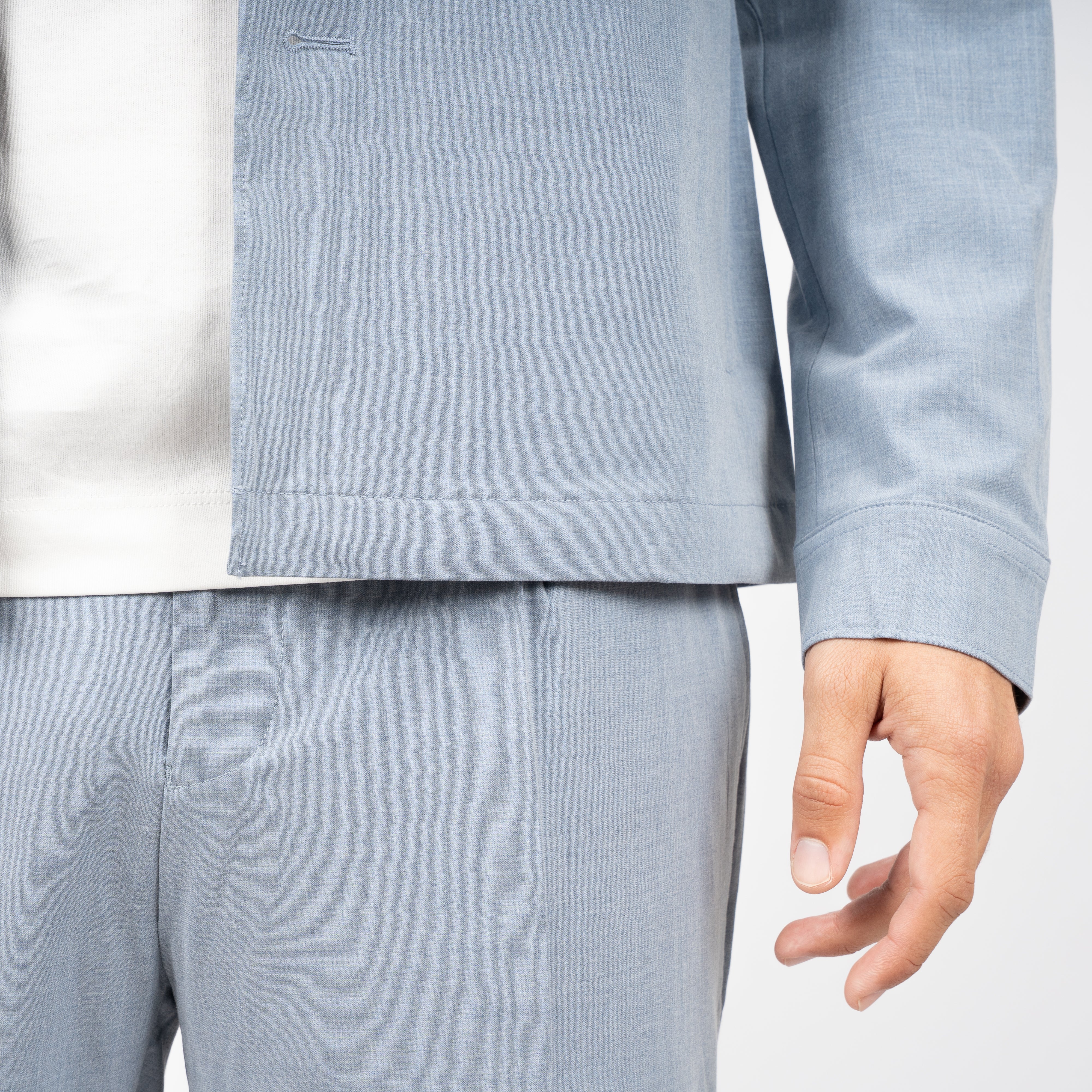 SEVEN DIALS Overshirt Lichtblauw | Ronan