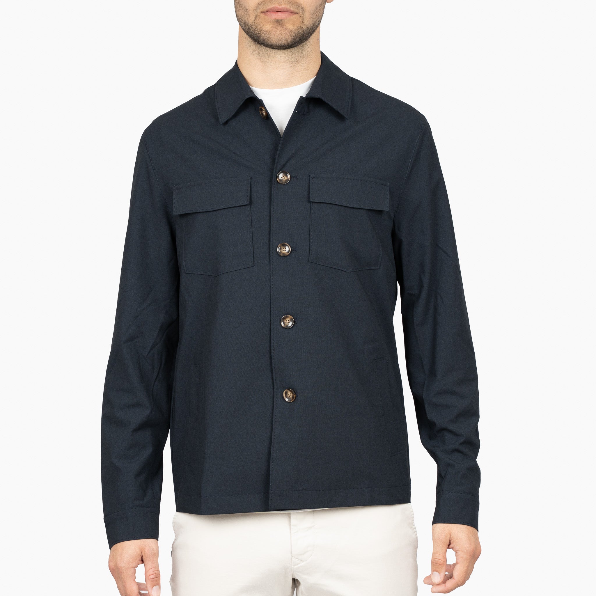 SEVEN DIALS Overshirt Blauw | Ronan