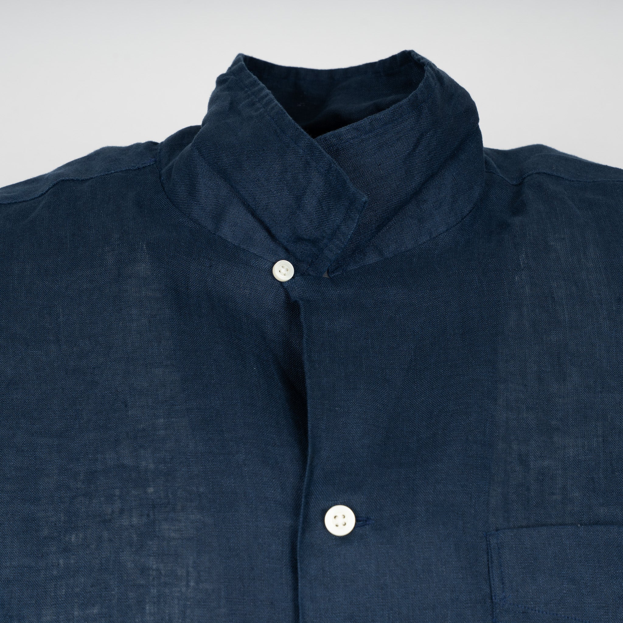 Ralph Lauren Overhemd Linnen Korte Mouw Blauw | Classic Fit