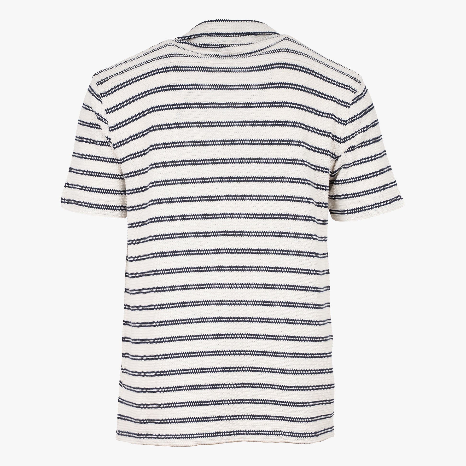Ralph Lauren Overhemd Korte Mouw Blauw Gestreept | Pointelle-Ribbed