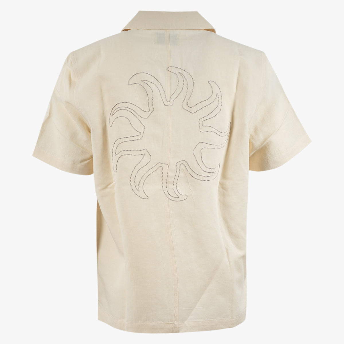 Olaf Korte Mouwen Overhemd Off-White | Sun Linen Shirt