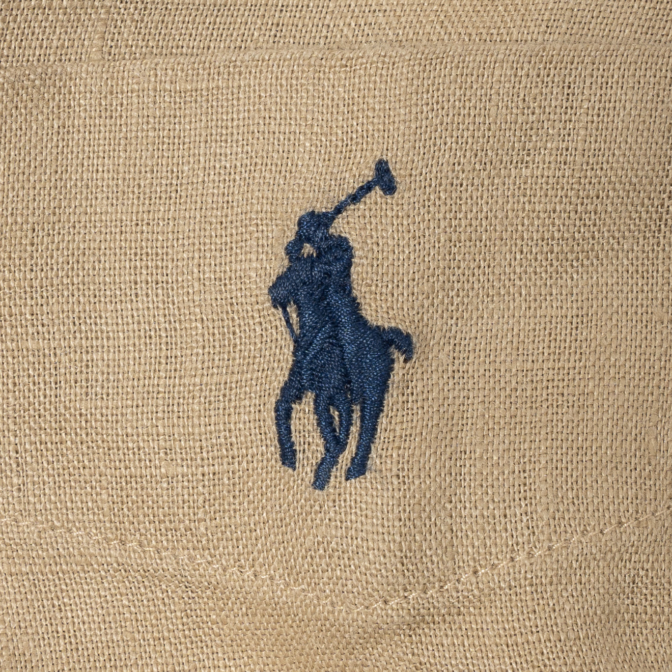 Ralph Lauren Overhemd Linnen Korte Mouw Beige | Classic Fit