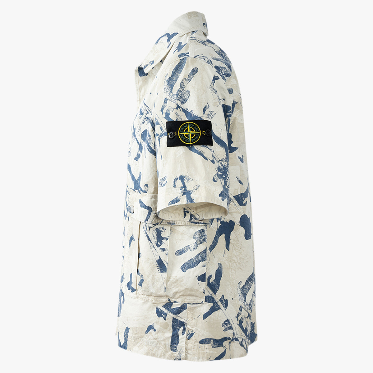 Stone Island Korte Mouwen Overhemd Beige | Mil-Spec