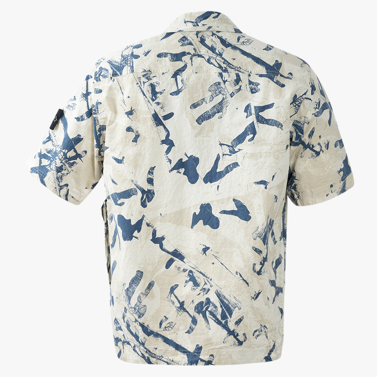 Stone Island Korte Mouwen Overhemd Beige | Mil-Spec