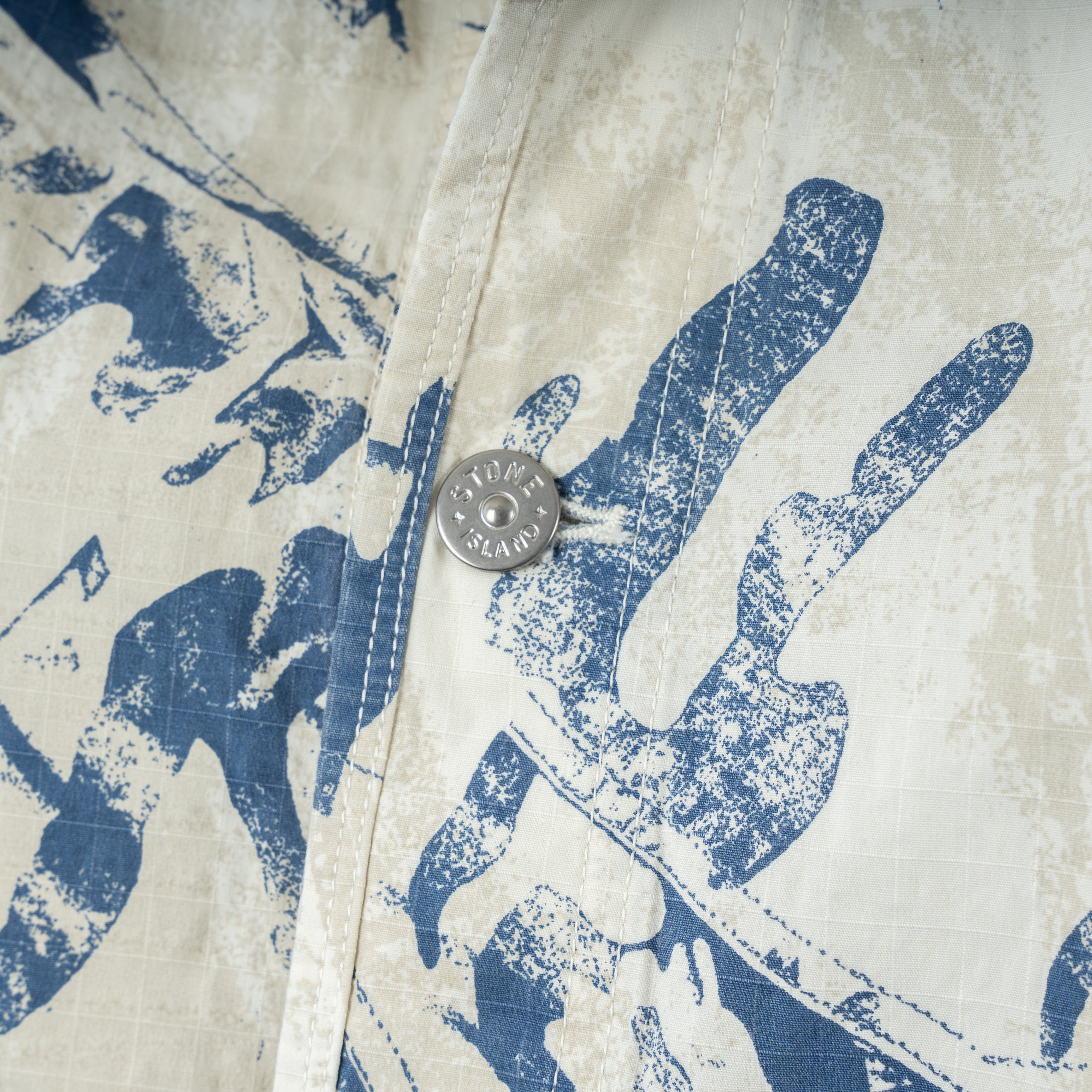 Stone Island Korte Mouwen Overhemd Beige | Mil-Spec