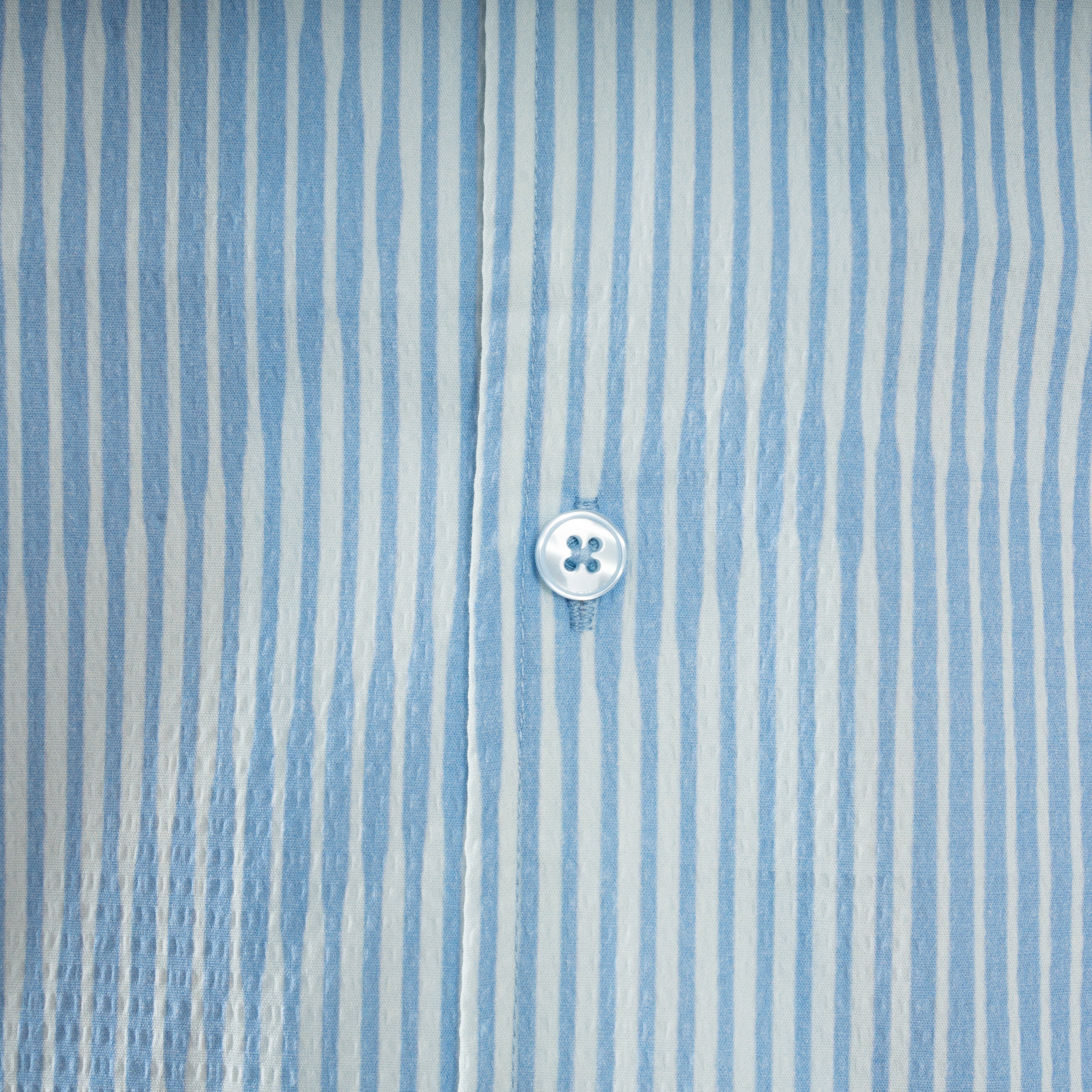 Olaf Korte Mouwen Overhemd Lichtblauw | STRIPE SUN AOP CAMP SHIRT