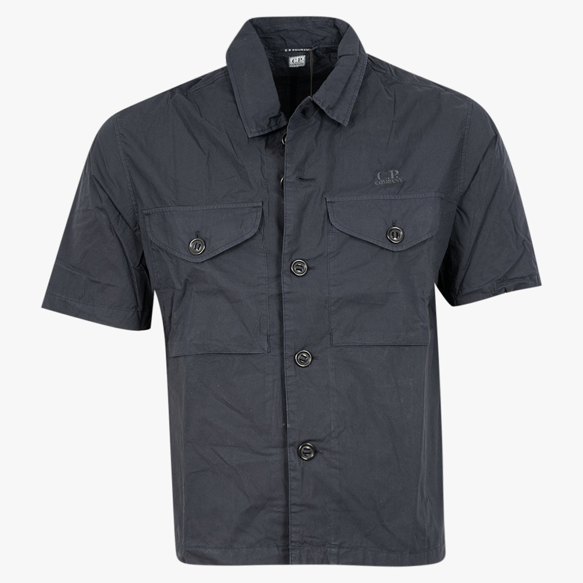 CP Company Korte Mouwen Overhemd Donkerblauw